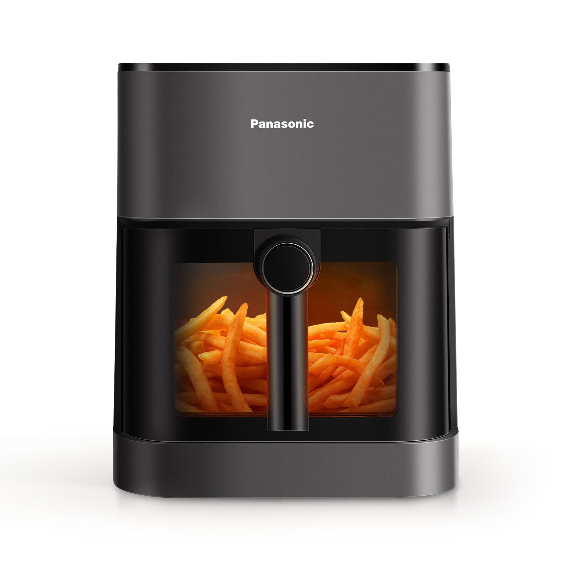 Panasonic NF-CC500SXC Air Fryer With Viewing Window, 5L, 80-200°C, Digital Timer & LCD, Gentle Steam, 11 Presets, Easy Clean, Matt Grey