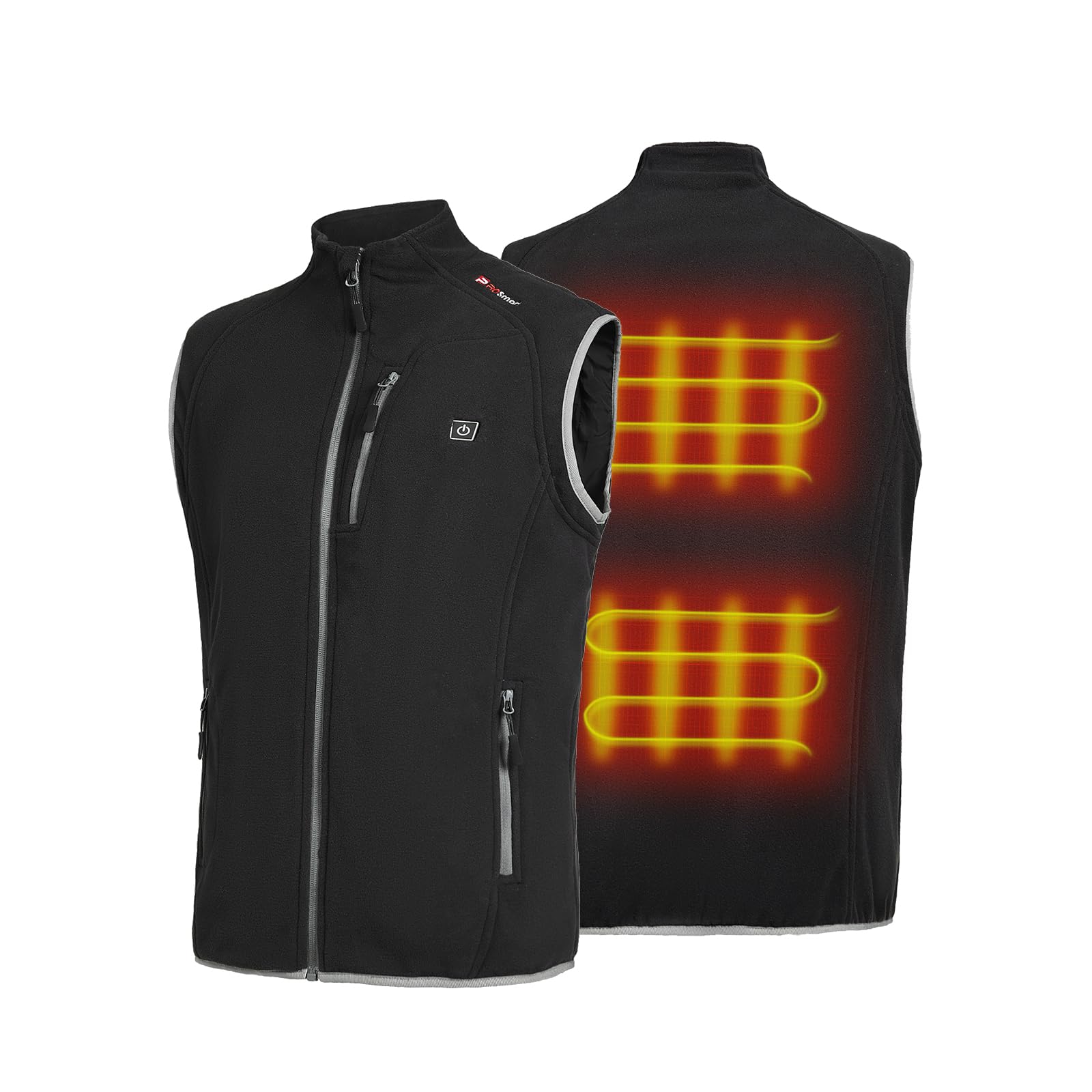 PROSmart Heated Vest Polar Fleece Lightweight Waistcoat with USB Battery Pack for Men and Women (Unisex)