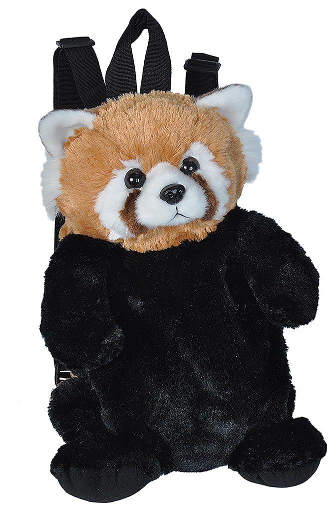 Wild Republic 21091 Backpack Red Panda, Soft Integrated Rucksack, Cuddly Toy, 36 cm, Multi