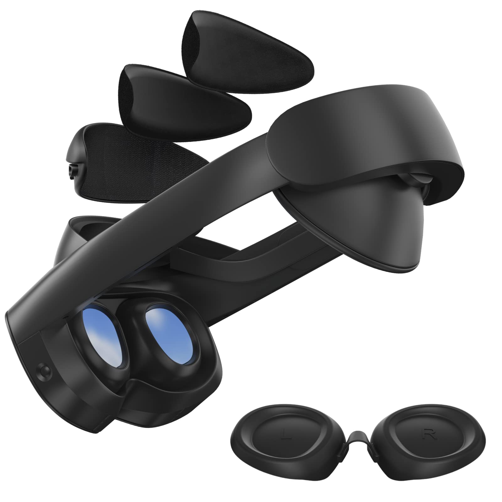 VR Accessories for Meta Quest Pro Forehead Cushion Pad Thick Foam Replacement with Lens Cover