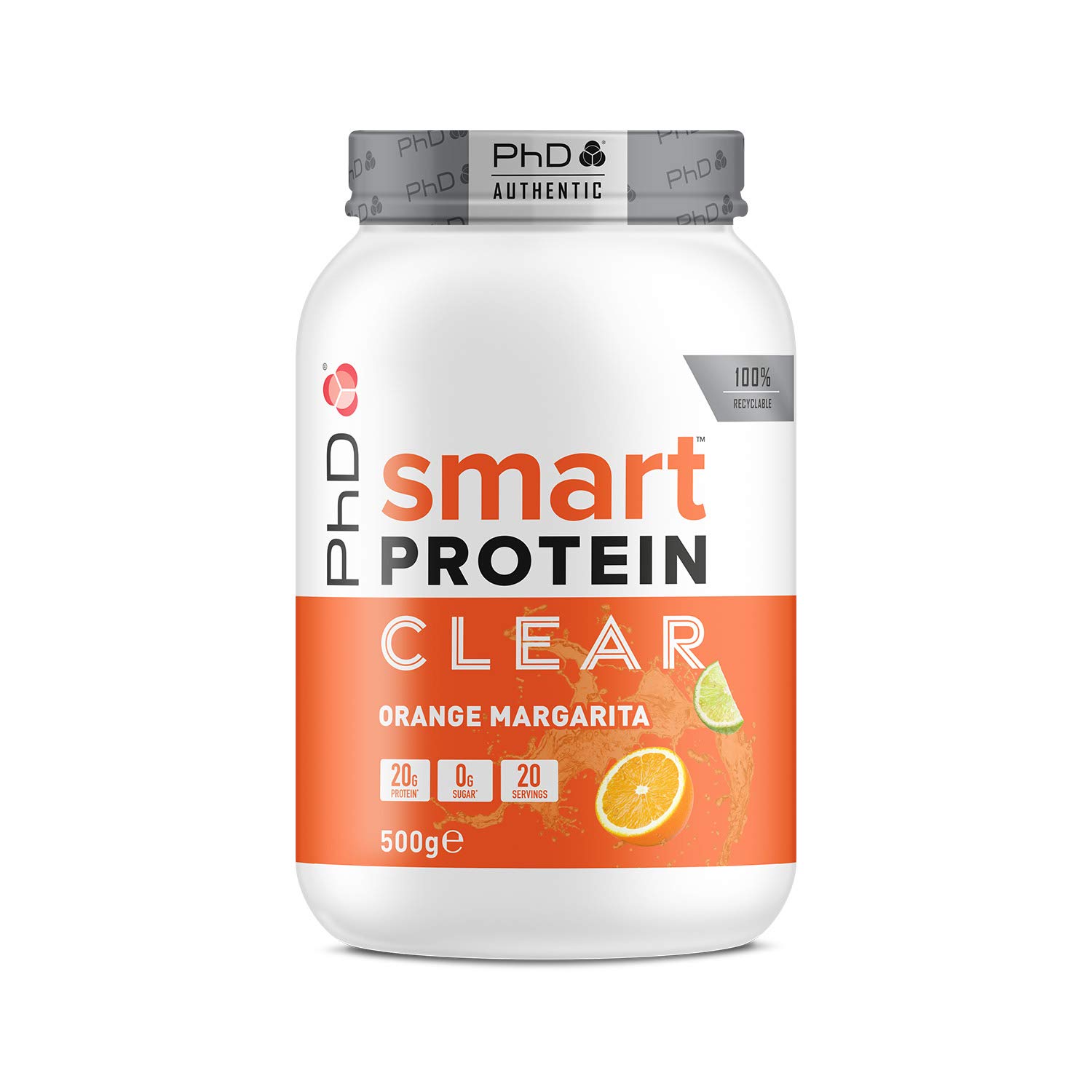 PhD Nutrition Smart Potein Clear, Orange Margarita, 500 g