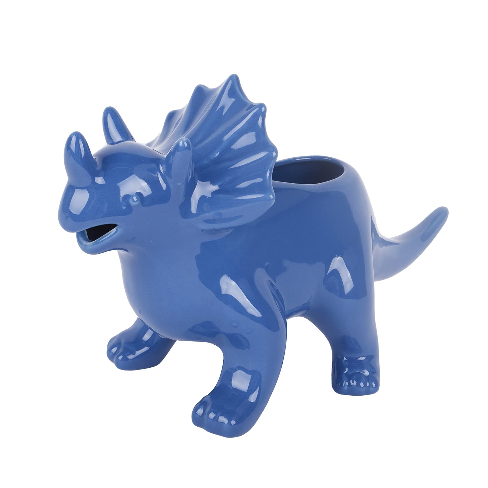 Vencer Gravy Boat Funny Novelty Stegosaurus Gravy Sauce Boat,For Broth,Milk,Salad Dressings,Creamer,Blue,VHG-002B