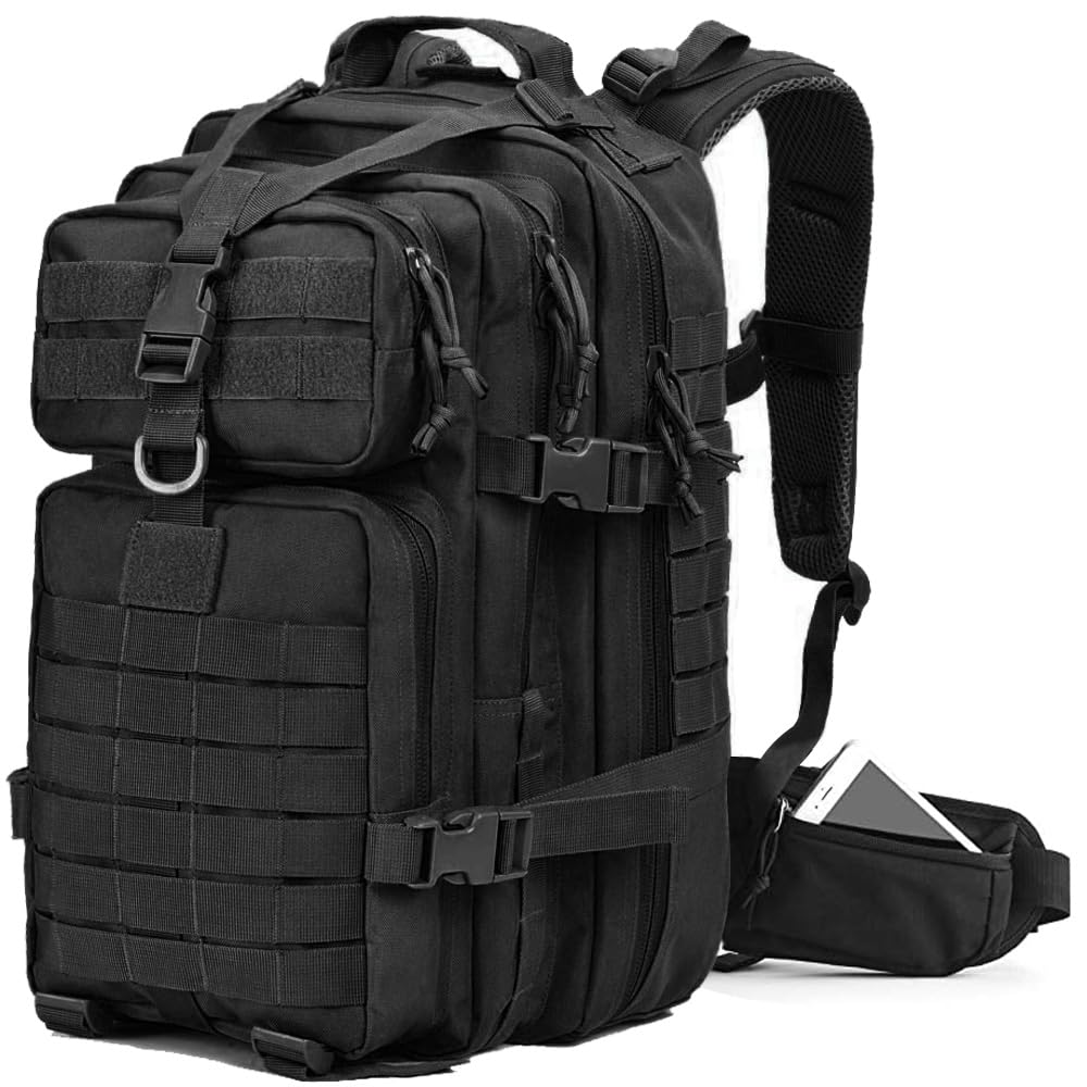 EMDMAK Military Tactical Backpack, Large Military Pack Army 3 Day Assault Pack Molle Bag Rucksack