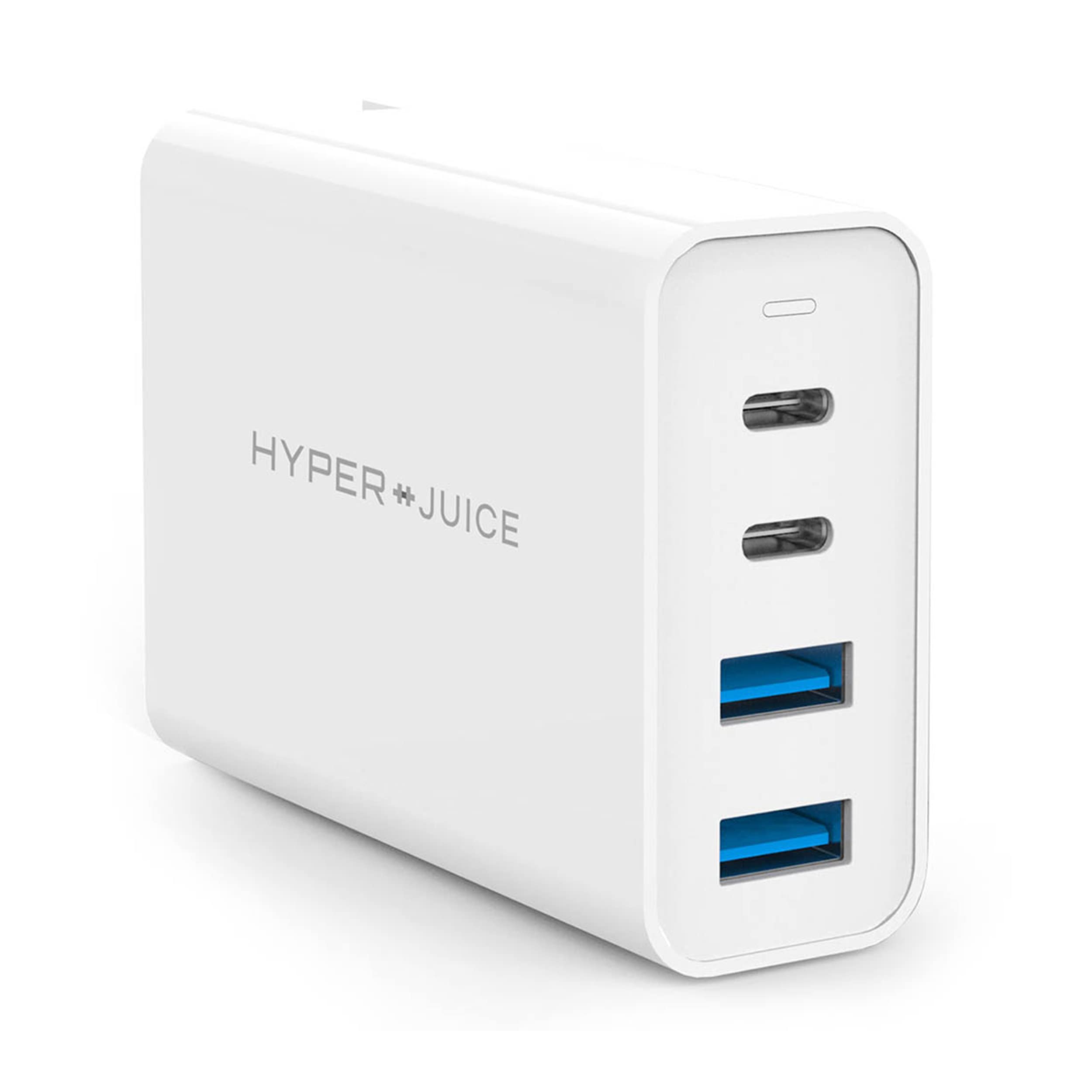 HyperJuice GaN 100W USB-C Charger - 4 Port HyperJuice USB Charger - Universal 100V - 240V HyperJuice Charger - Portable USB-C Charger with International Converter