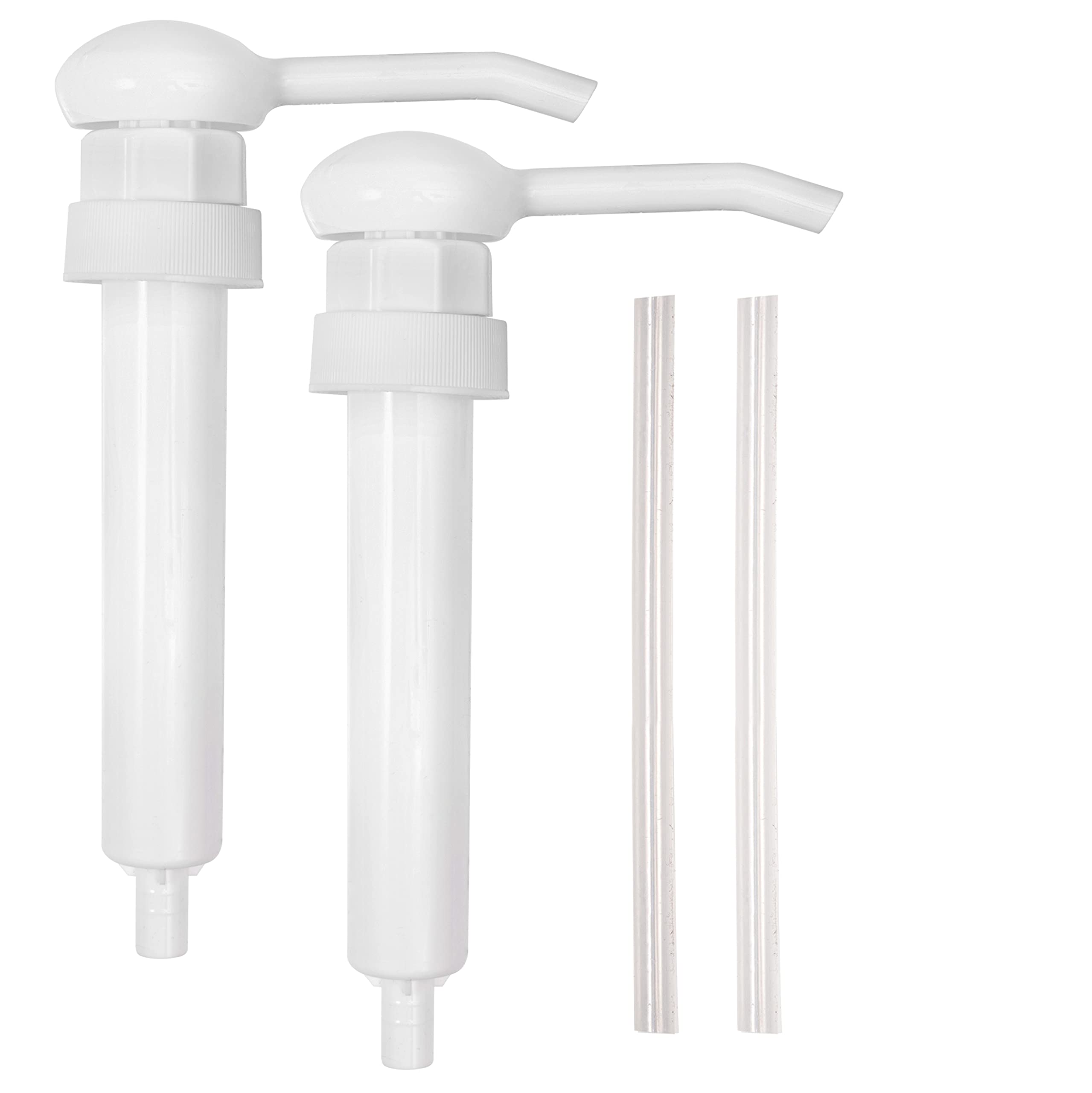 TOP HOME STORE 6 Heavy Duty Replacement Pump Dispensers for Gallons & Jugs, Suitable for Shampoo, Conditioner, Paint and Condiments, Includes 6 Six Inch Tubes