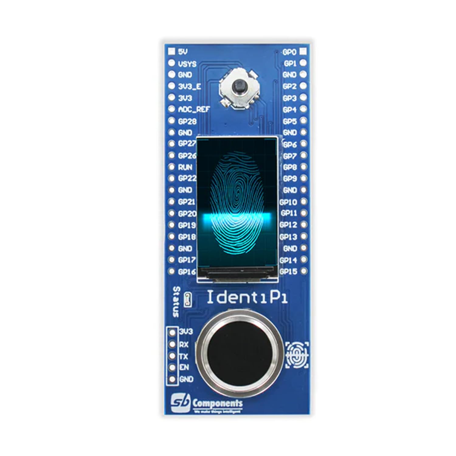 IdentiPi - Fingerprint Reader Sensor Fingerprint HAT for Pico, 2D Capacitive Raspberry Pi Pico Fingerprint Sensor Expansion HAT for Raspberry Pi Pico & Pico W Fingerprint Reader for Arduino