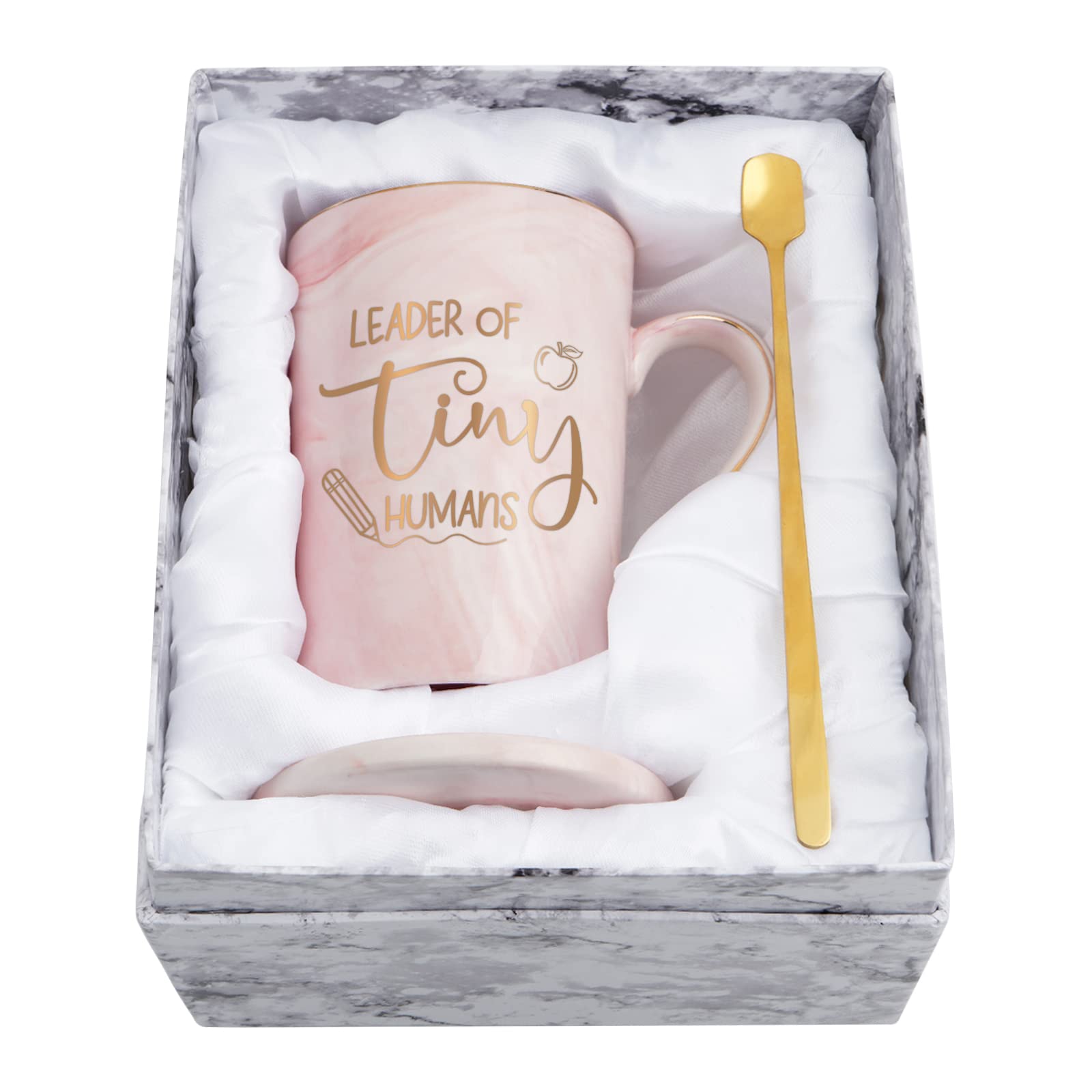 Cabtnca Daycare Teacher Appreciation Gifts, Leader of Tiny Humans Mug, Teacher Gifts, Gifts for Preschool Teachers from Students, Teacher Mug Coffee Cup, Teacher Christmas Gifts for Women, 14Oz