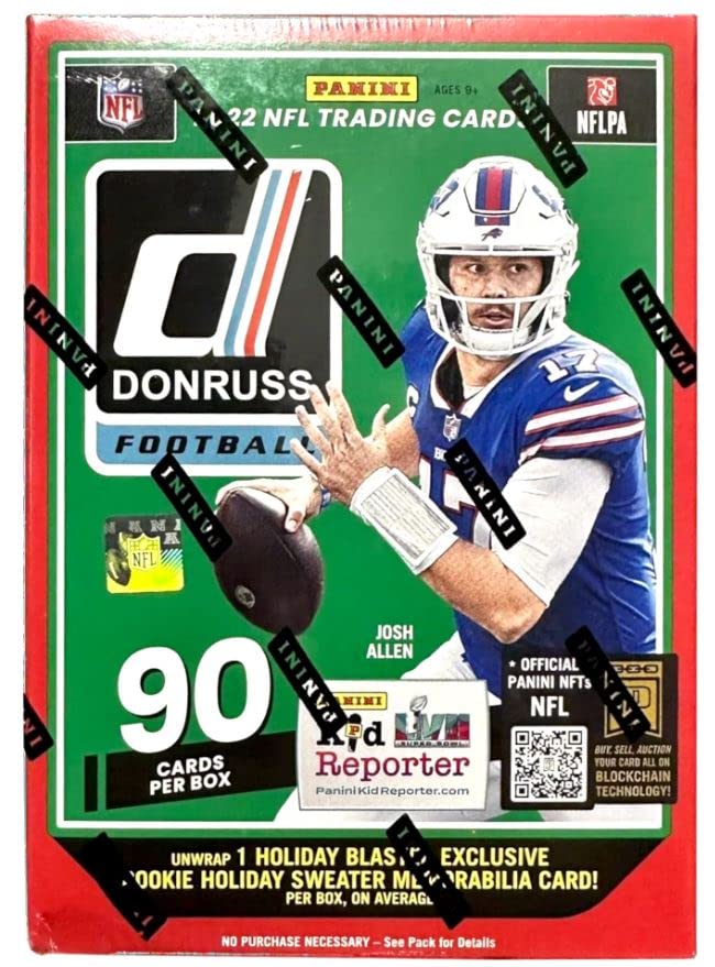 2022 Panini Donruss Football Holiday Trading Cards Blaster Box (90 Cards/Box)