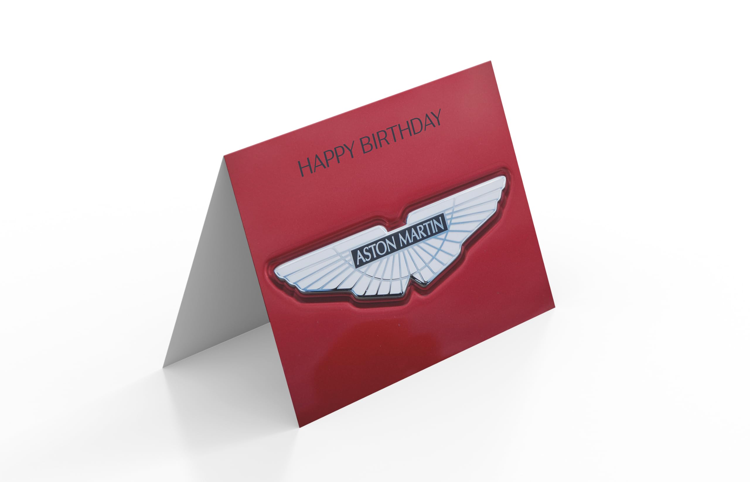 Happy Birthday Aston Martin Badge Card 125mm x 178mm Including Envelope PT450