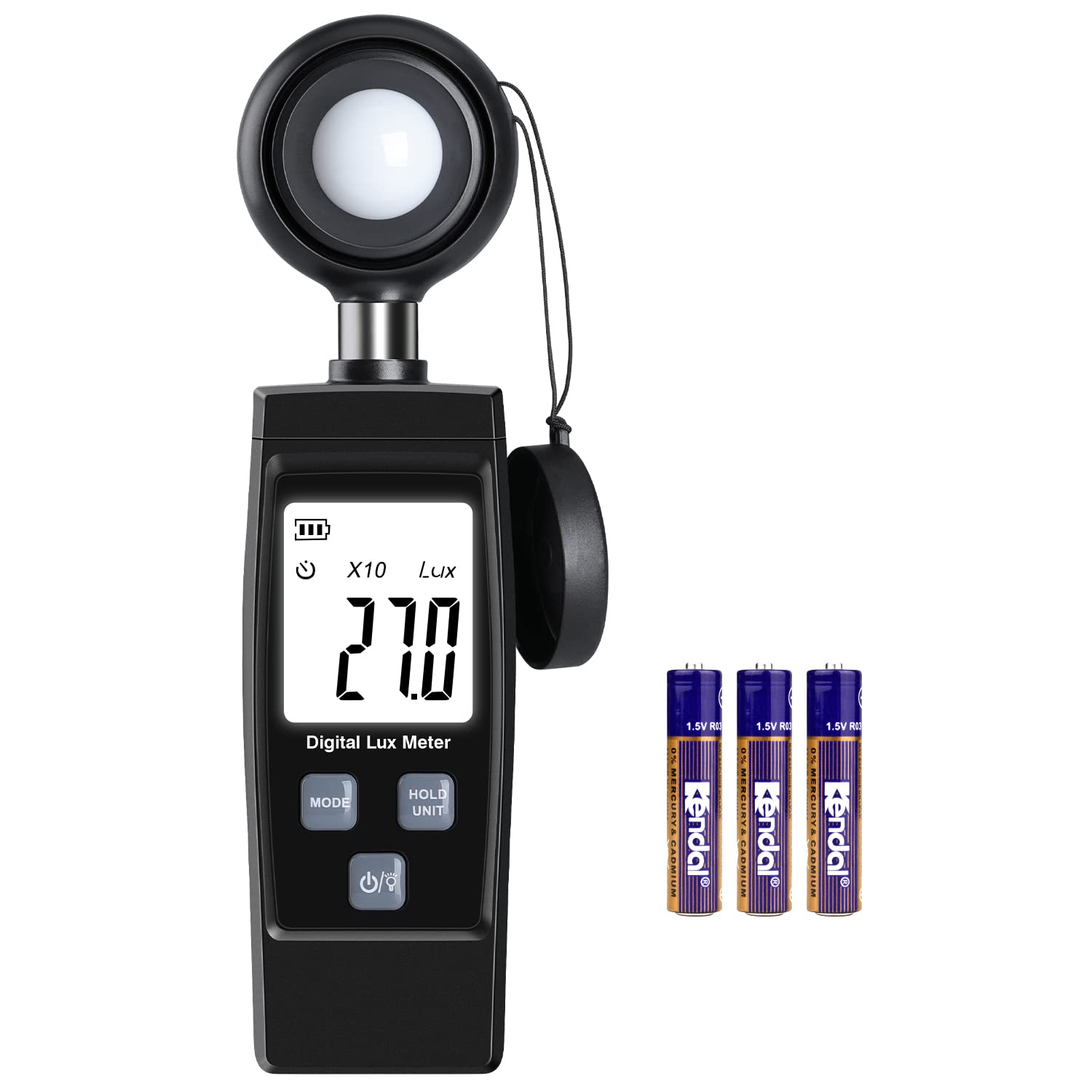 Light Meter, Handheld Lux Meter for Photography Grow Plants Led, Digital Photometer Illuminance Meter Range up to 200,000 Lux, Photo Illuminance Sensor with MAX/MIN Data Hold