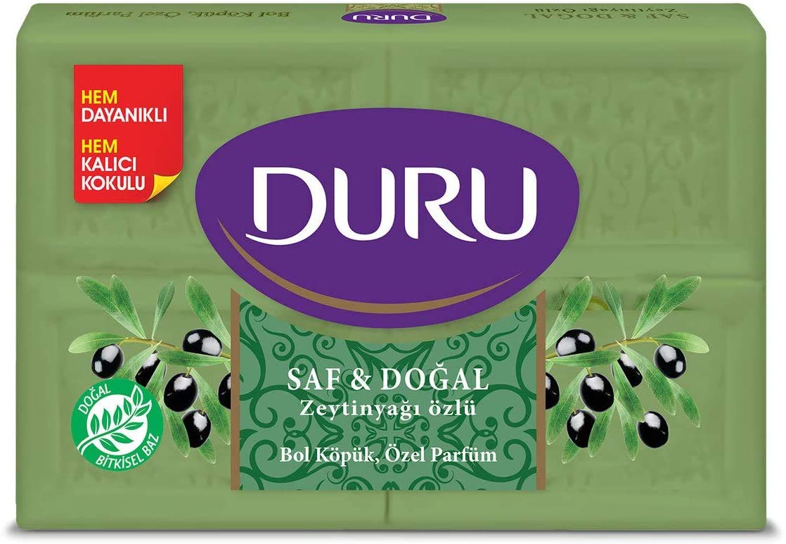 Duru Olive Oil 4 x 150 g Bars Pure & Natural Olive Oil Turkish Soap