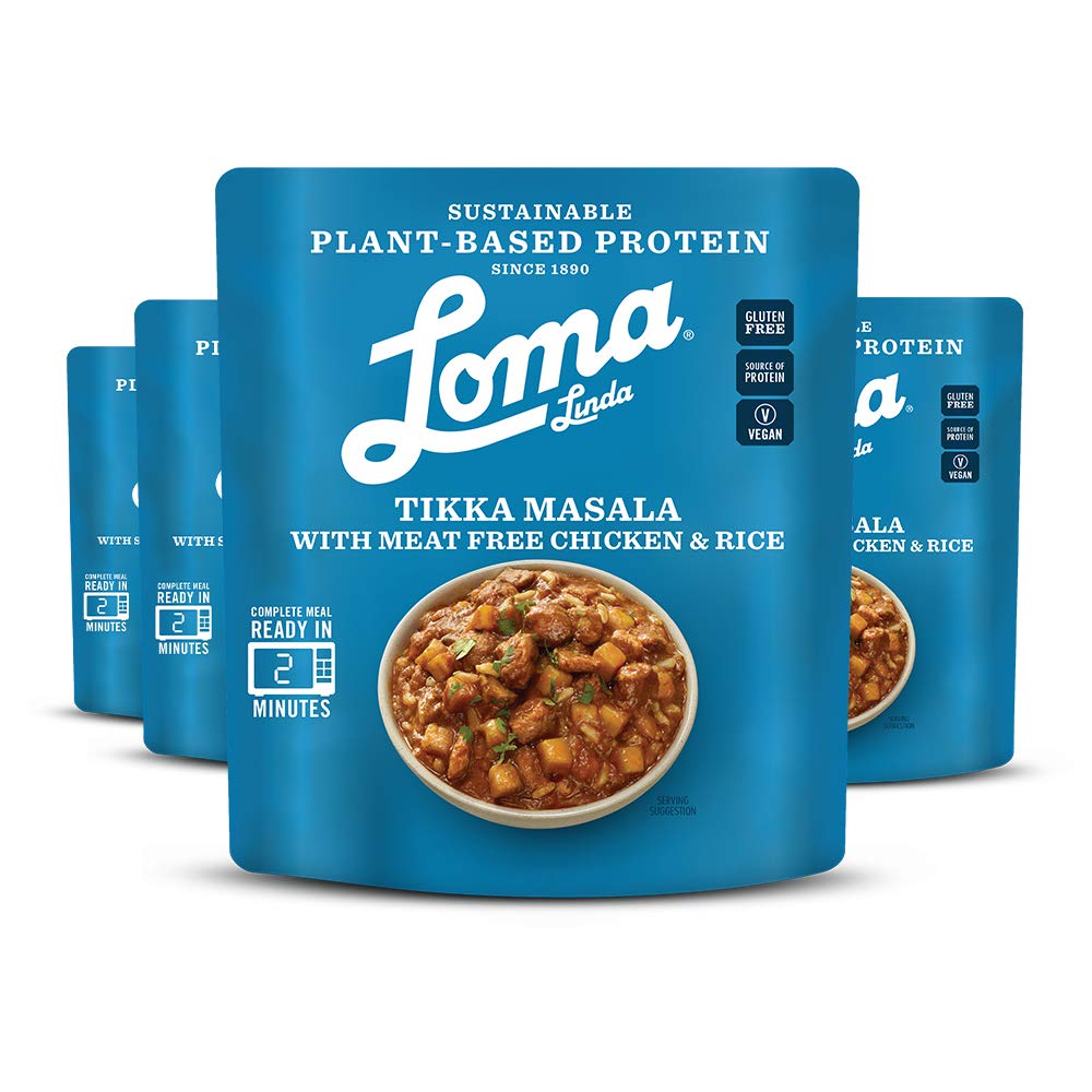 Loma Linda - Plant-Based Complete Meal Solution - Tikka Masala (284g) (Pack of 4) - Non-GMO, Gluten Free…