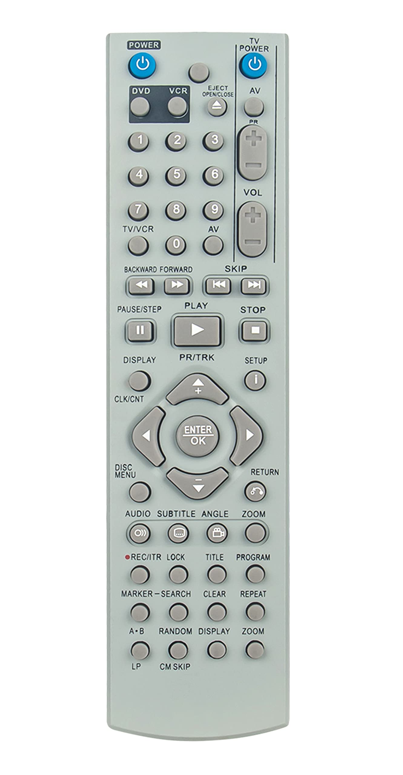 6711R1P104F Replace Remote Control fit for LG DVD Player/VCR V180 V160 V280N-P1 V280 V281-W1 V281-P3 V271 V271-W1 V280S-P1 V280N-P2Z V280N-S V280N-P1Z V280N-P2