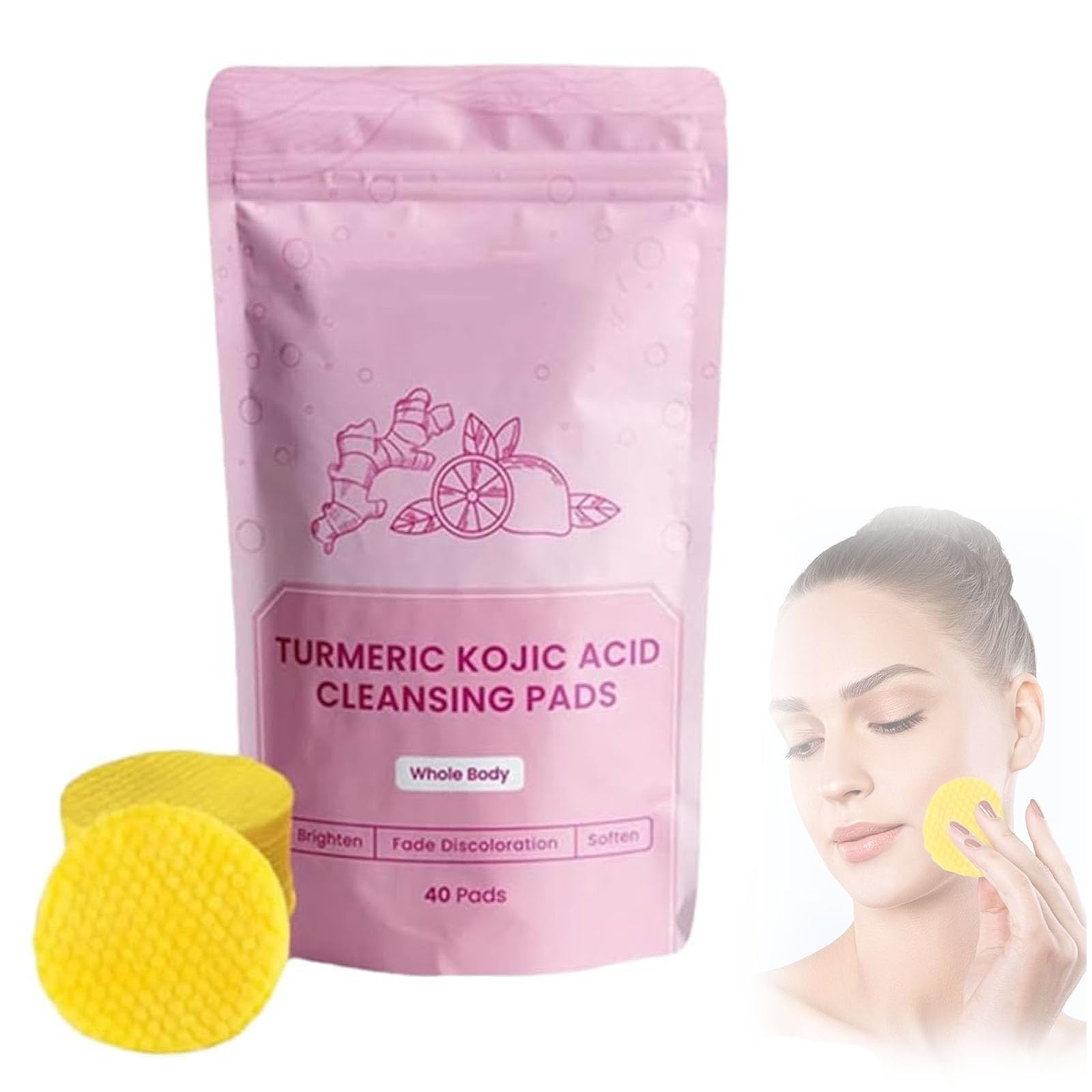 Neously Kojic Acid Pads,Neously, Neously Kojic Acid and Turmeric,Neously Turmeric Kojic Acid Pads,Neously Turmeric Kojic Acid Cleansing Pads,Turmeric Pads,Face Scrub Pads,Neously Kojic Acid Pads (1)