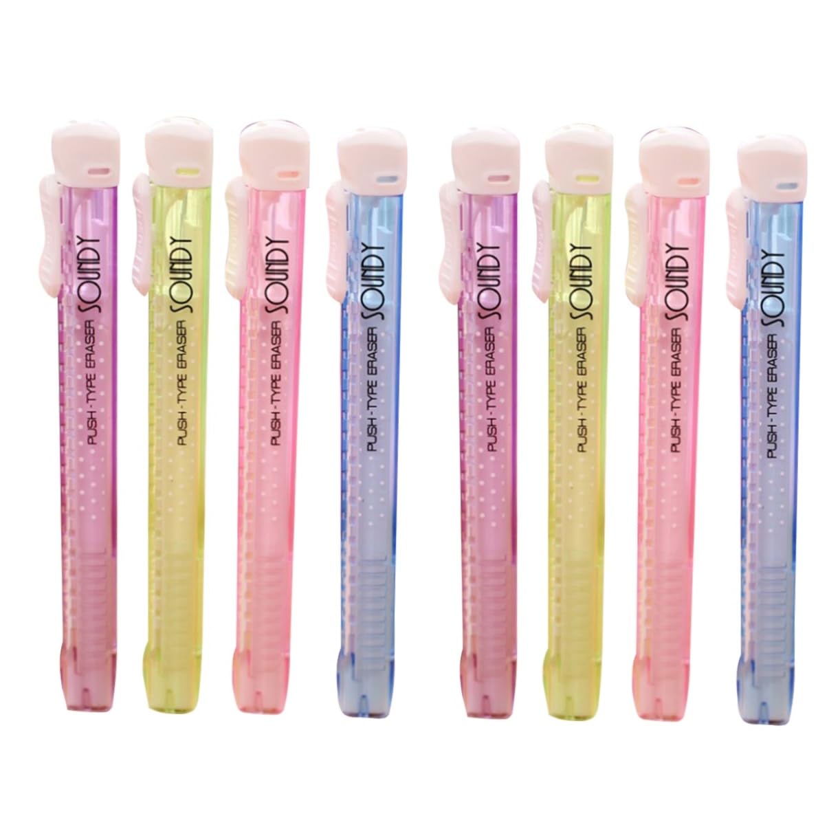 Tofficu 8 Pcs Eraser Stationery Pupils Brush Telescopic