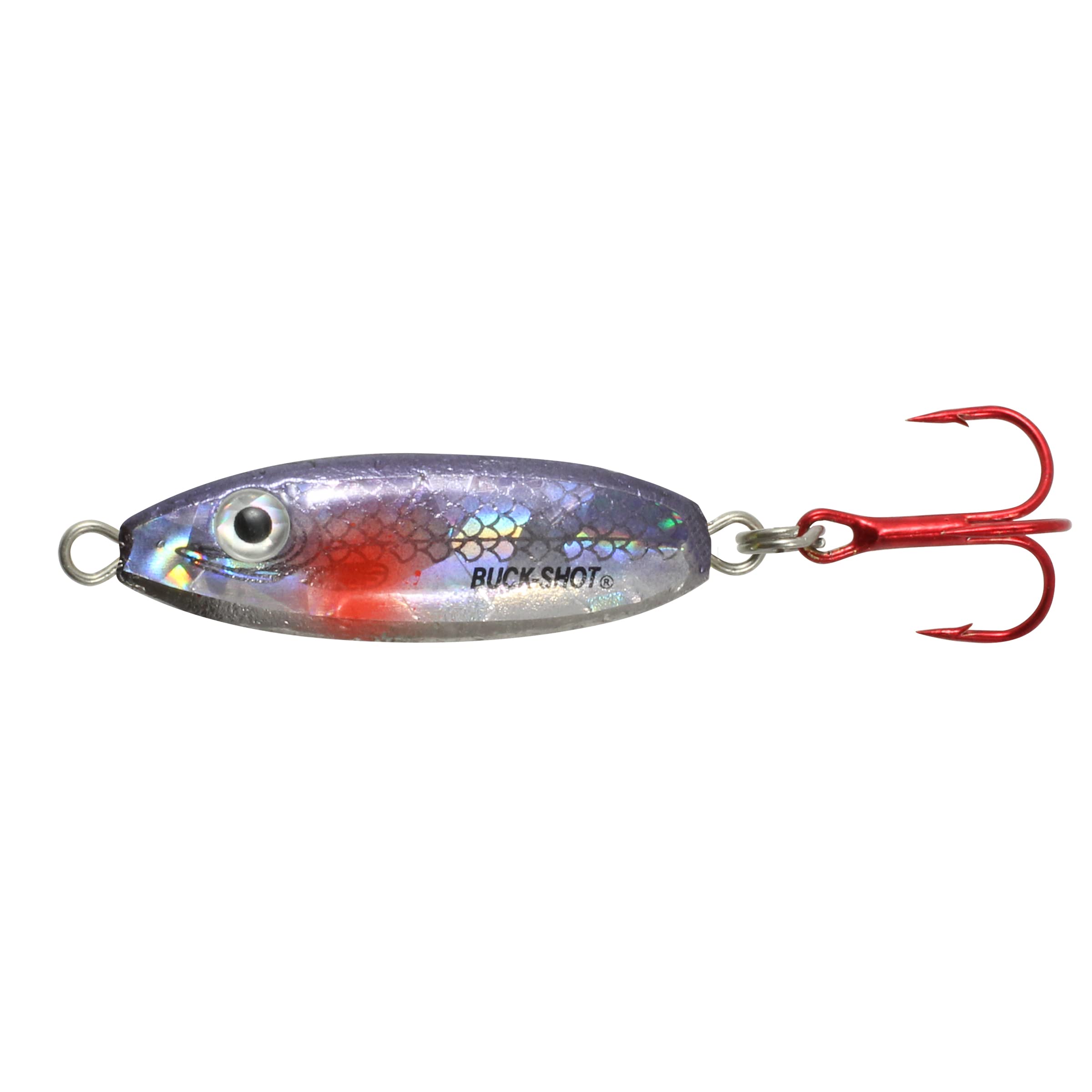 Northland Fishing Tackle Buck-Shot Ice Fishing Rattle Spoon, Assorted Sizes & Colors for Walleye, Perch, Panfish, & Trout