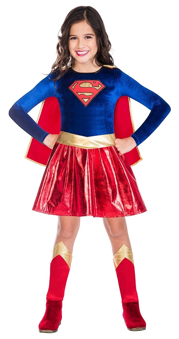 amscan Childs Super Girl Fancy Dress Official DC Comics Superhero Costume Outfit