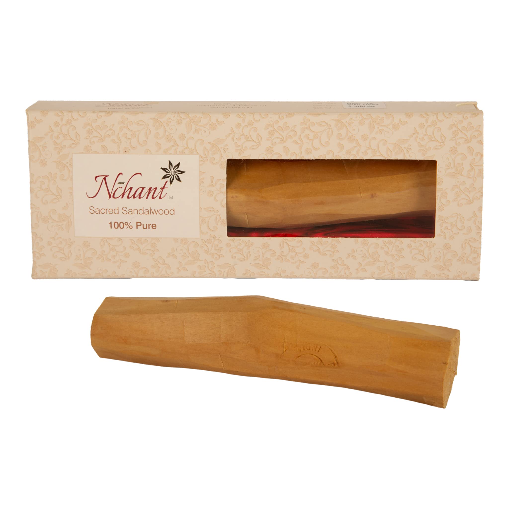 Nchant 100% Pure Authentic Sandalwood Chandan Stick Log For Skin Brightness