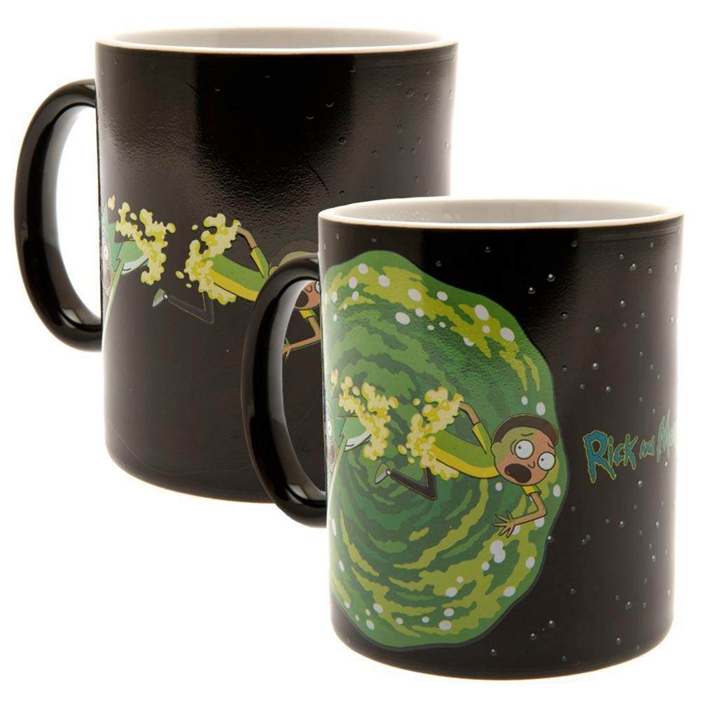 GB eye Rick and Morty Portal Heat Changing Mug, Ceramic, Various, 15 x 10 x 15 cm