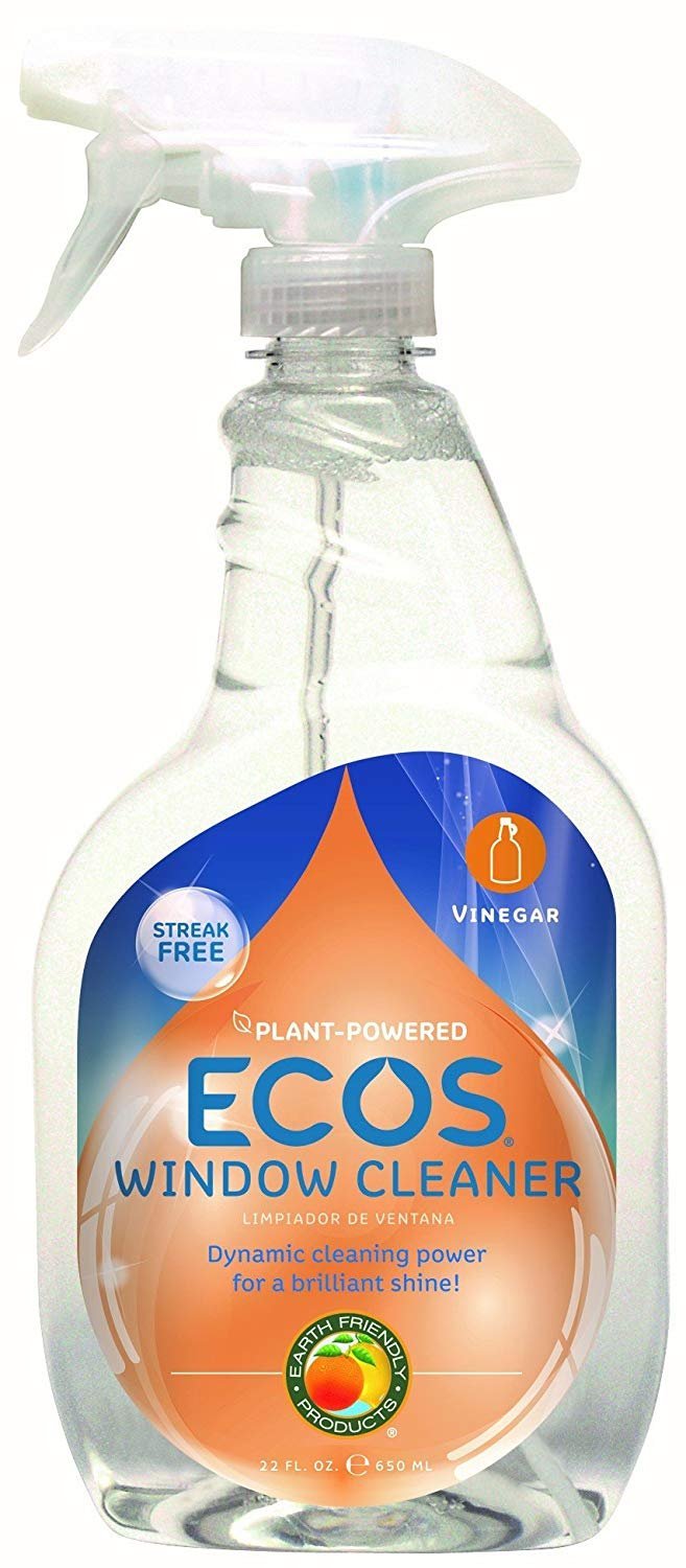 Earth Friendly Products ECOS Window Cleaner with Vinegar, 22-Ounce, (Pack of 3)