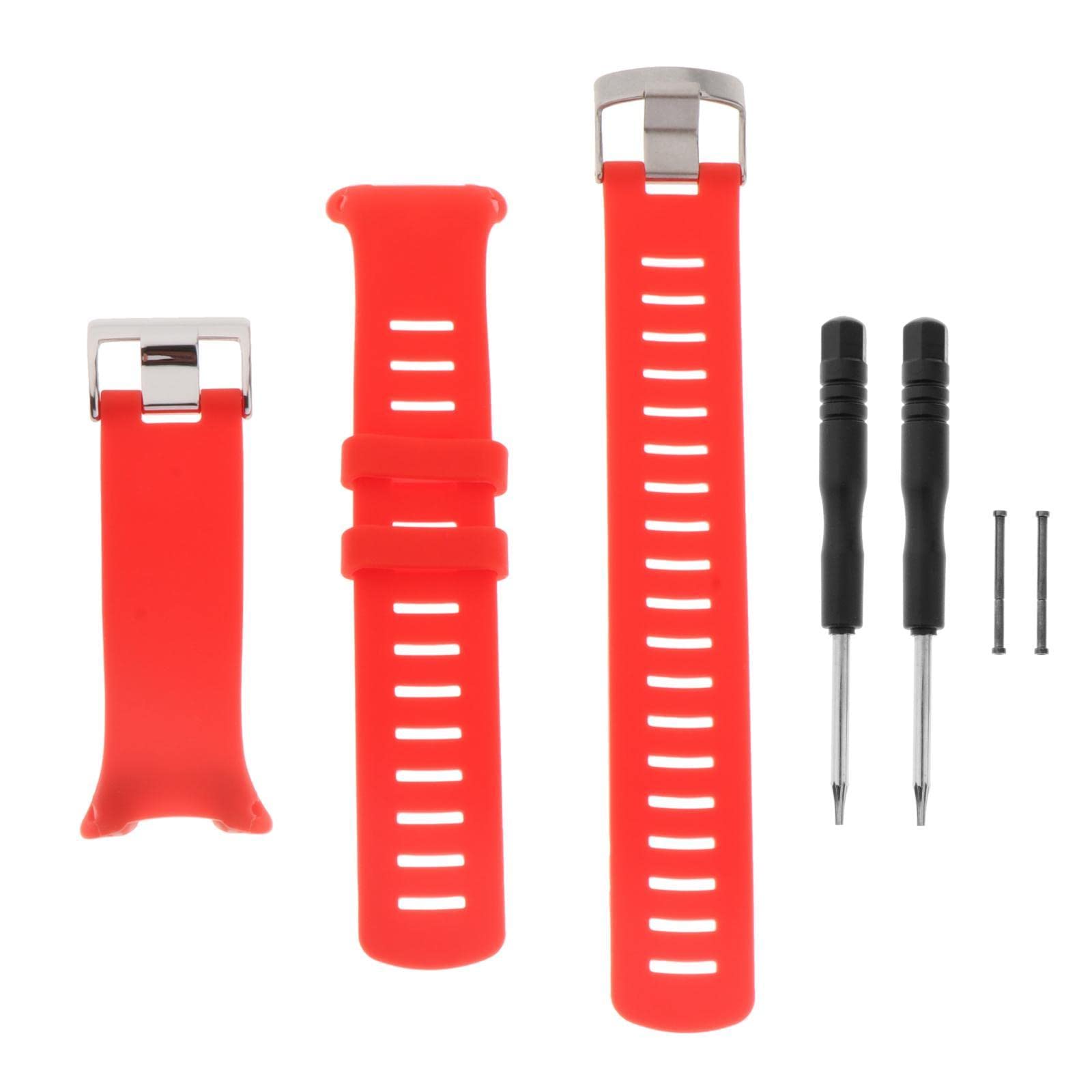 Loom Tree Sports Watch Silicone Band Strap for Suunto D4 / D4i / D4i Novo Watch Red