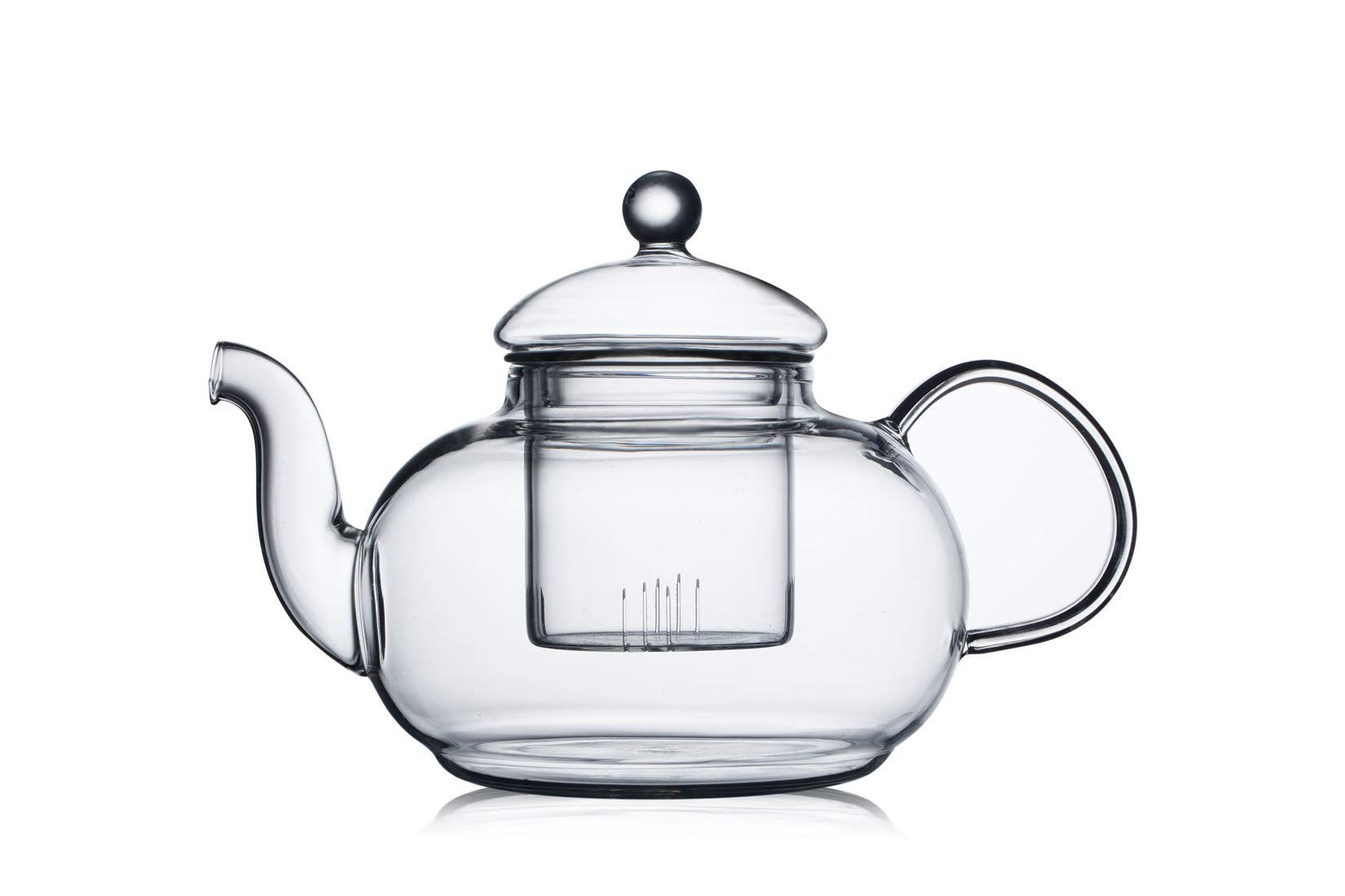 CnGlass 1200ml Glass Teapot with Removable Infuser,Stovetop Safe Tea Kettle,Blooming & Loose Leaf Tea Pot