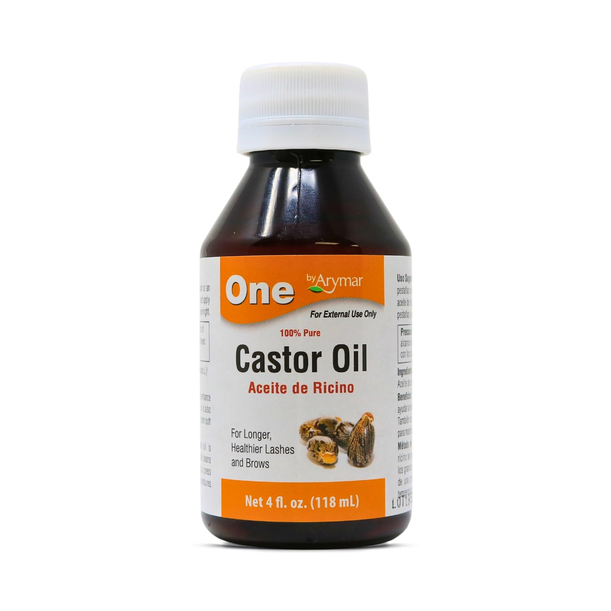 Arymar Castor Oil Aceite de Ricino Made in USA 100% Pure 4 fl oz 118 ml One (4 fl oz)