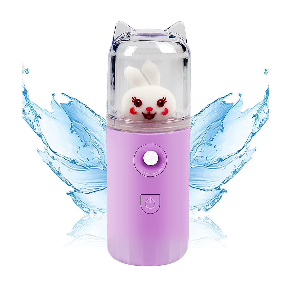 YIHAIXINGWEI Nano Mister for Eye Extensions, 30ml Portable Mini Facial Steamer, USB Rechargeable Mist Sprayer Moisturizing & Hydrating for Face, Daily Makeup, Purple