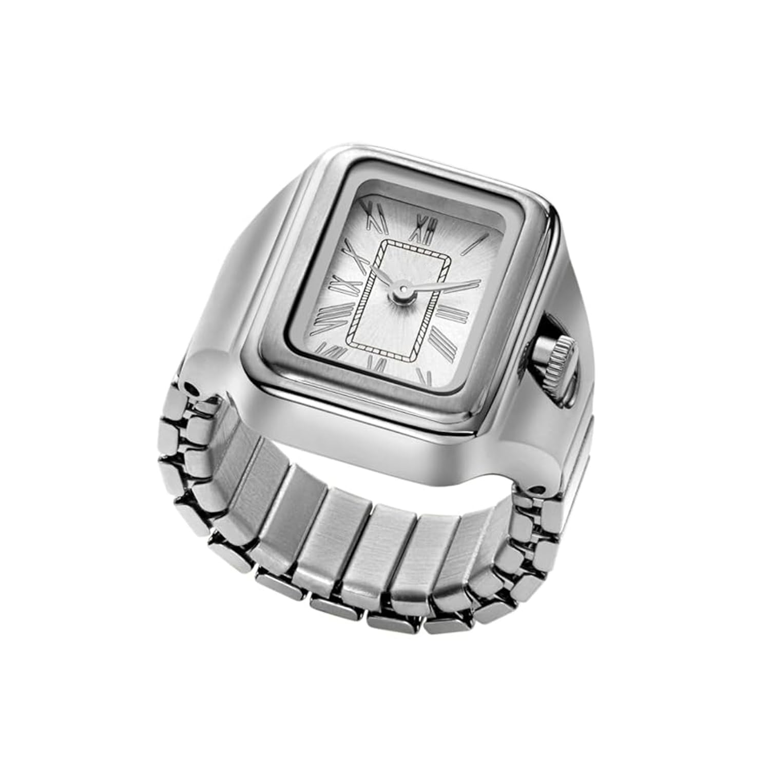 ShocknshopAnalog Fashion Stainless Steel Ladies Ring Watch for Women -W122