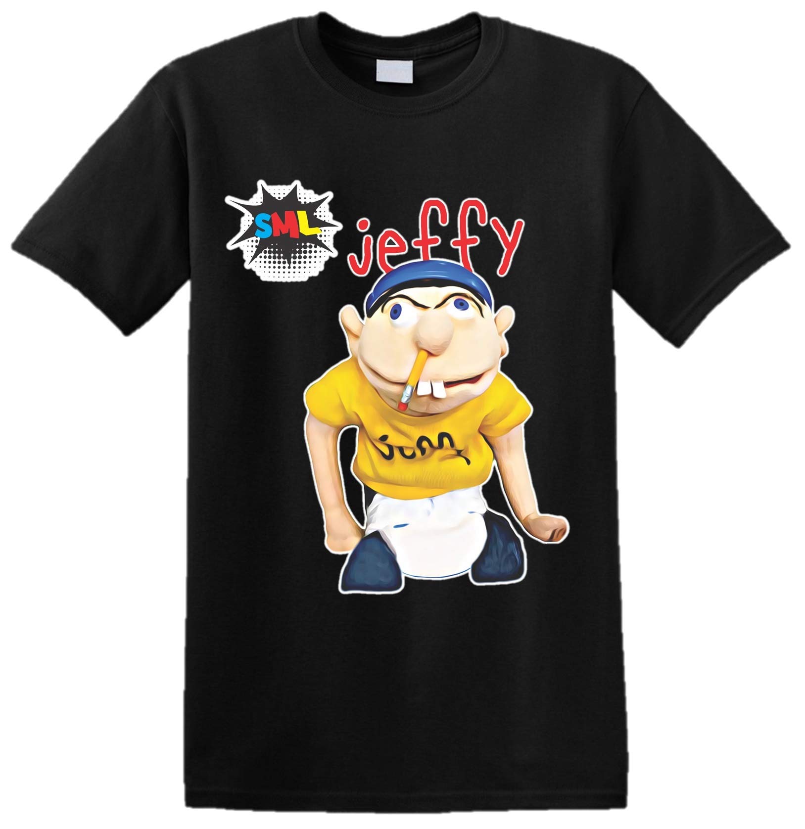 Jeffy The Puppet Mens T-Shirt Funny Kids Youtuber Girls Boys Top SML Xmas