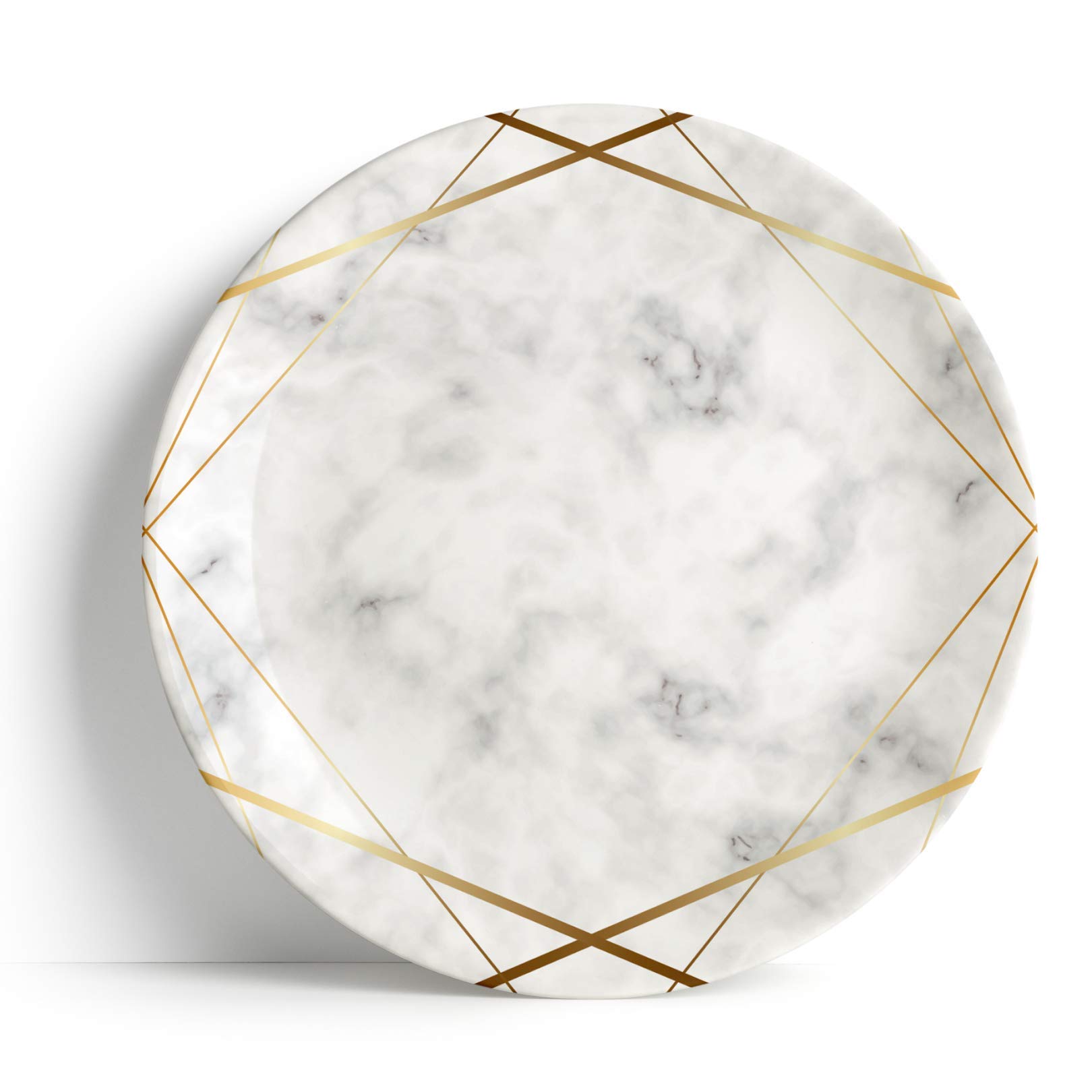 Sabella Home - 16" Serving Plate - Gold Marble