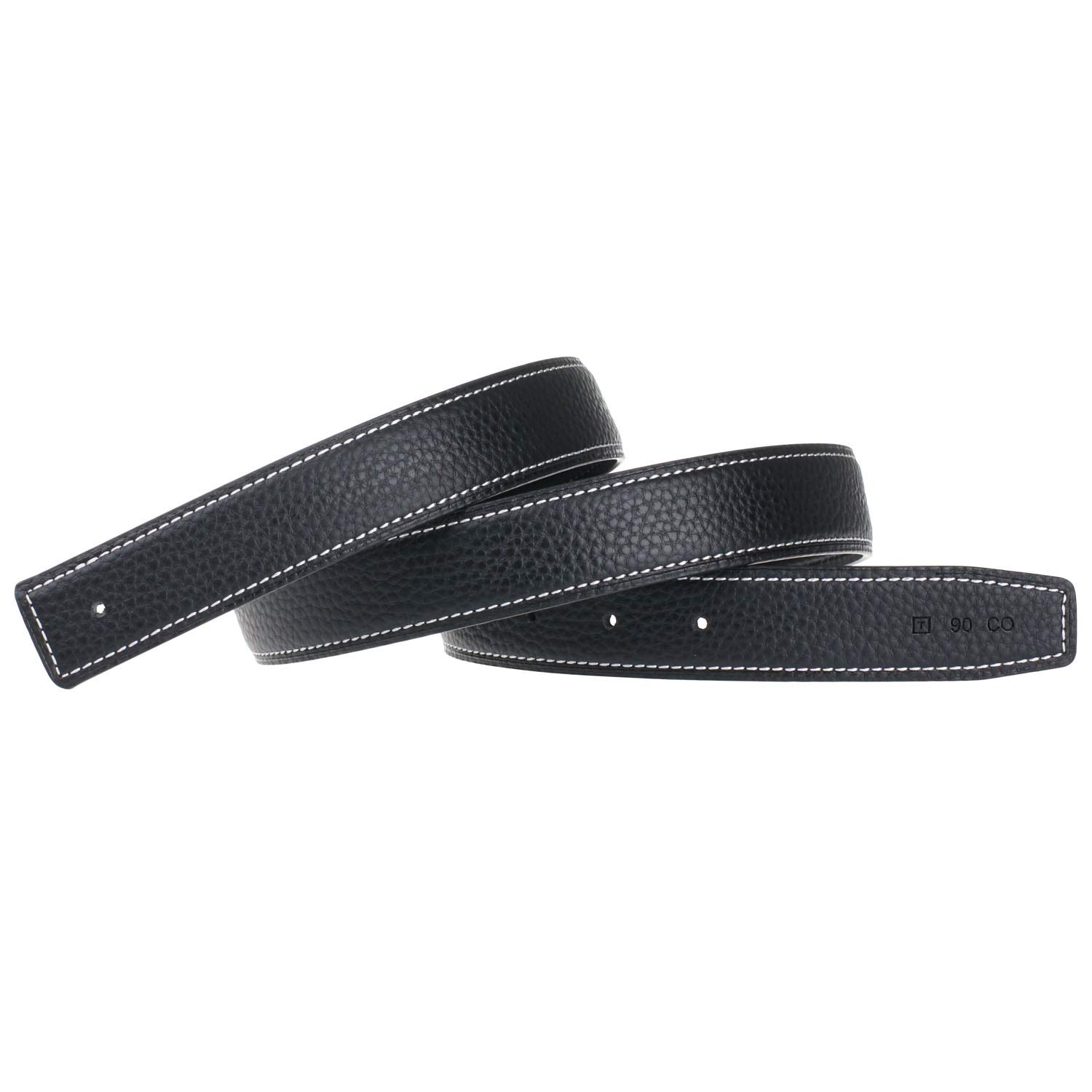 Reversible H Full Grain Leather Belts Replacement Belt Strap without Buckle 32mm Wide