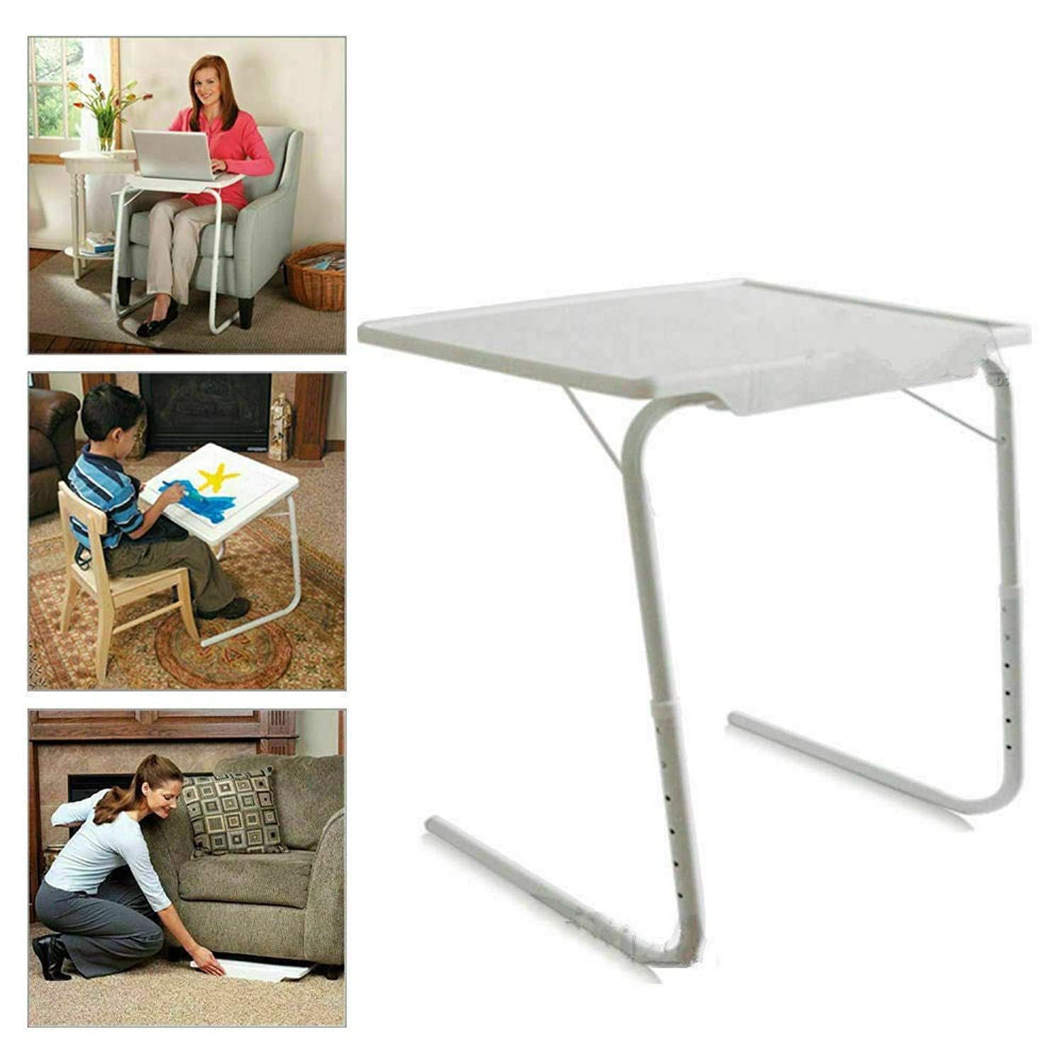 Foldable Portable Adjustable Laptop Desk Bed Office Mate TV Dinner AU Tray Table (Saf)