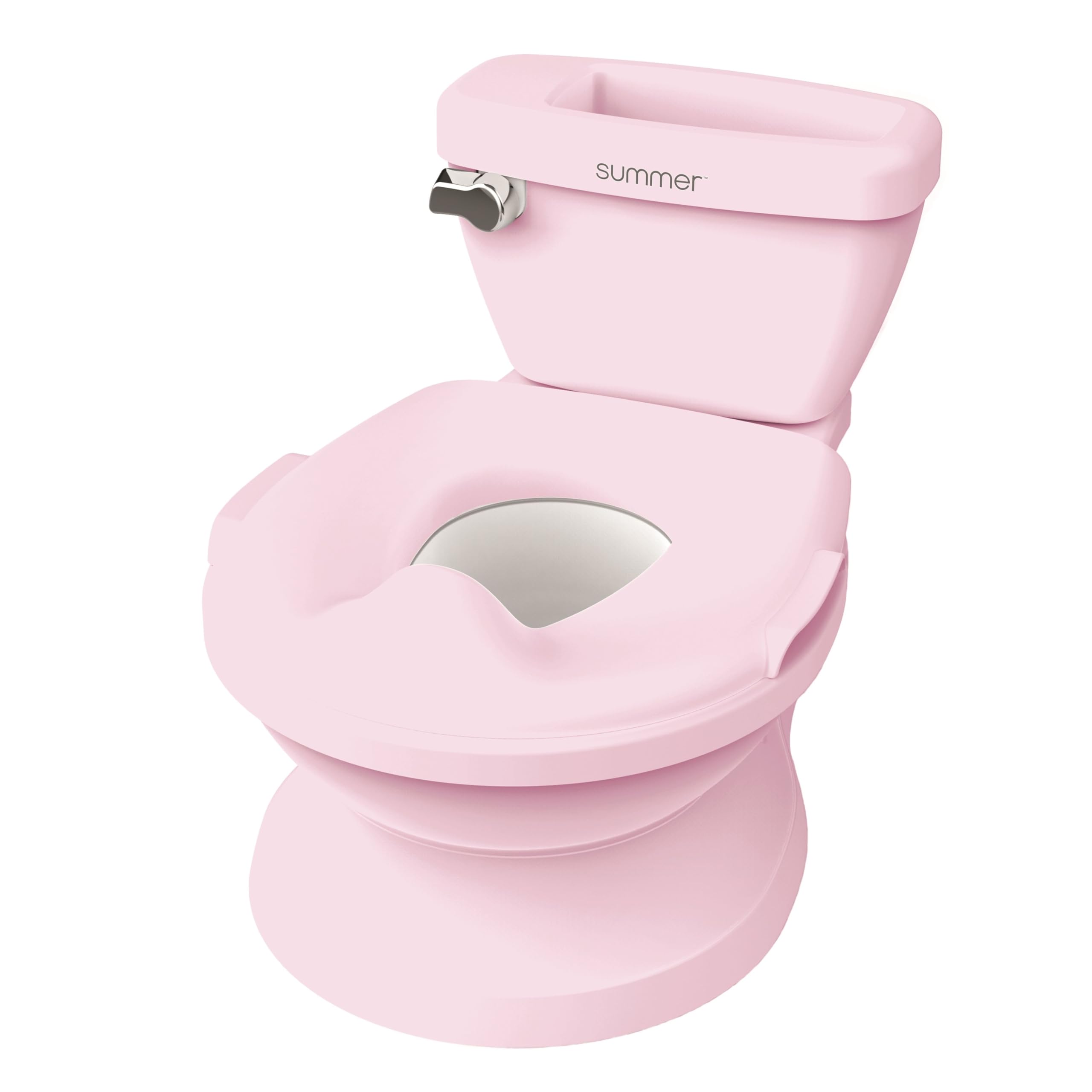 Summer Infant by Ingenuity My Size Potty Pro in Pink, Toddler Potty Training Toilet, Lifelike Flushing Sound, for Ages 18 Months+, Up to 50 Pounds