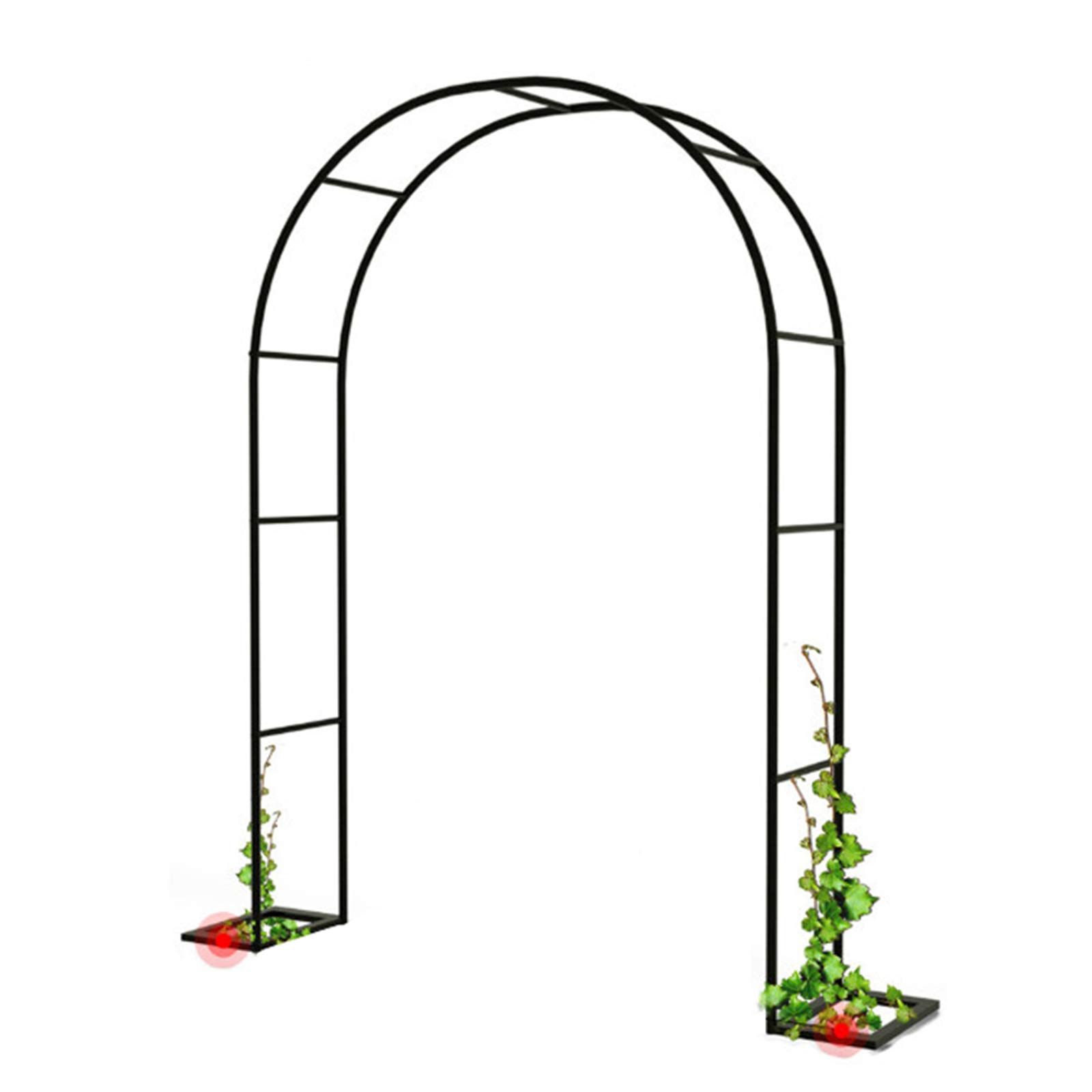 Black Pergola Arbor Archway, Metal Garden Arch, For Climbing Plant Roses Vines, Bridal Party Elegant Decorations,Wedding Arbor Archway (1.2MX2.2M)