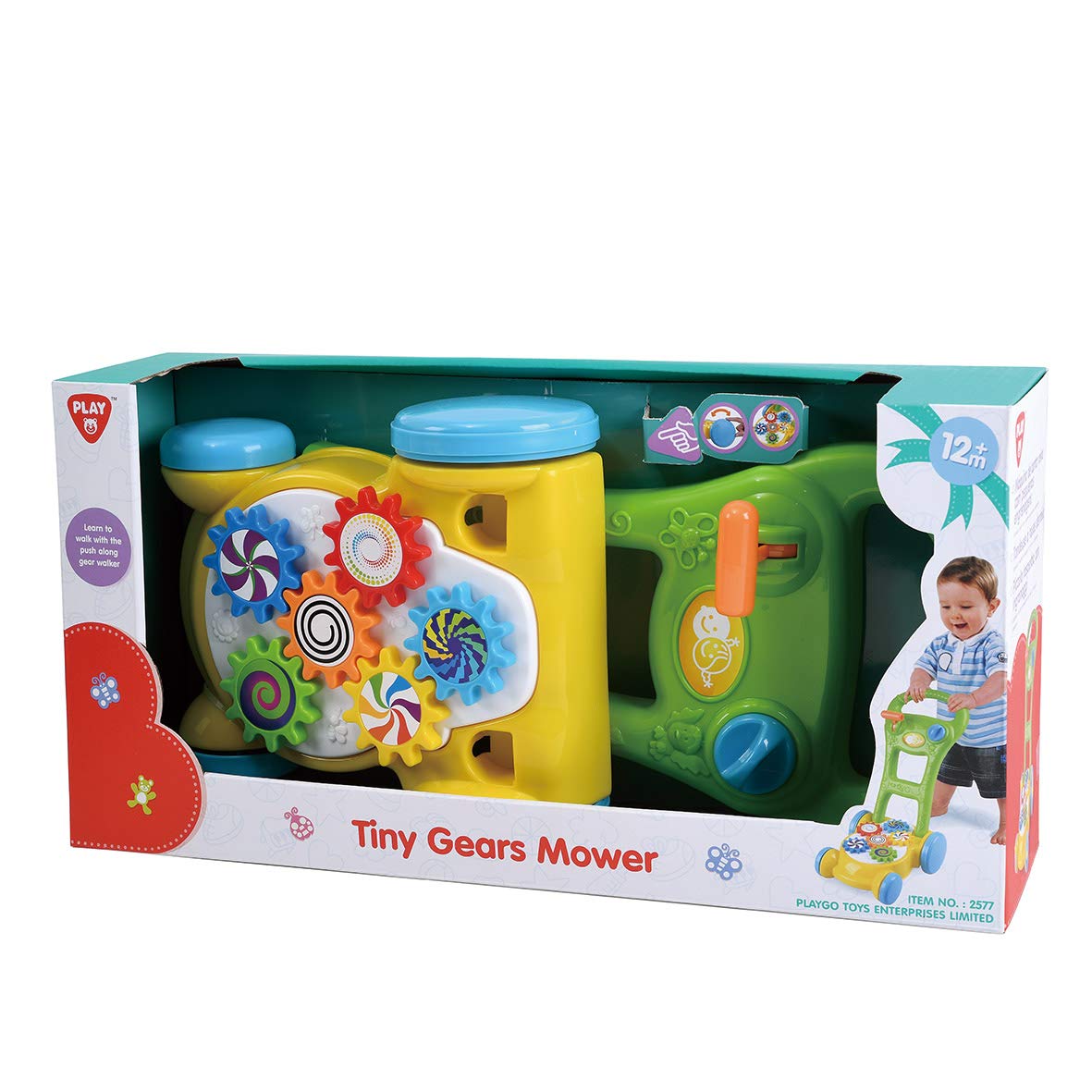 Playgo Tiny Gears Mower Educational Activity Toy, Multi-Colour, 2577