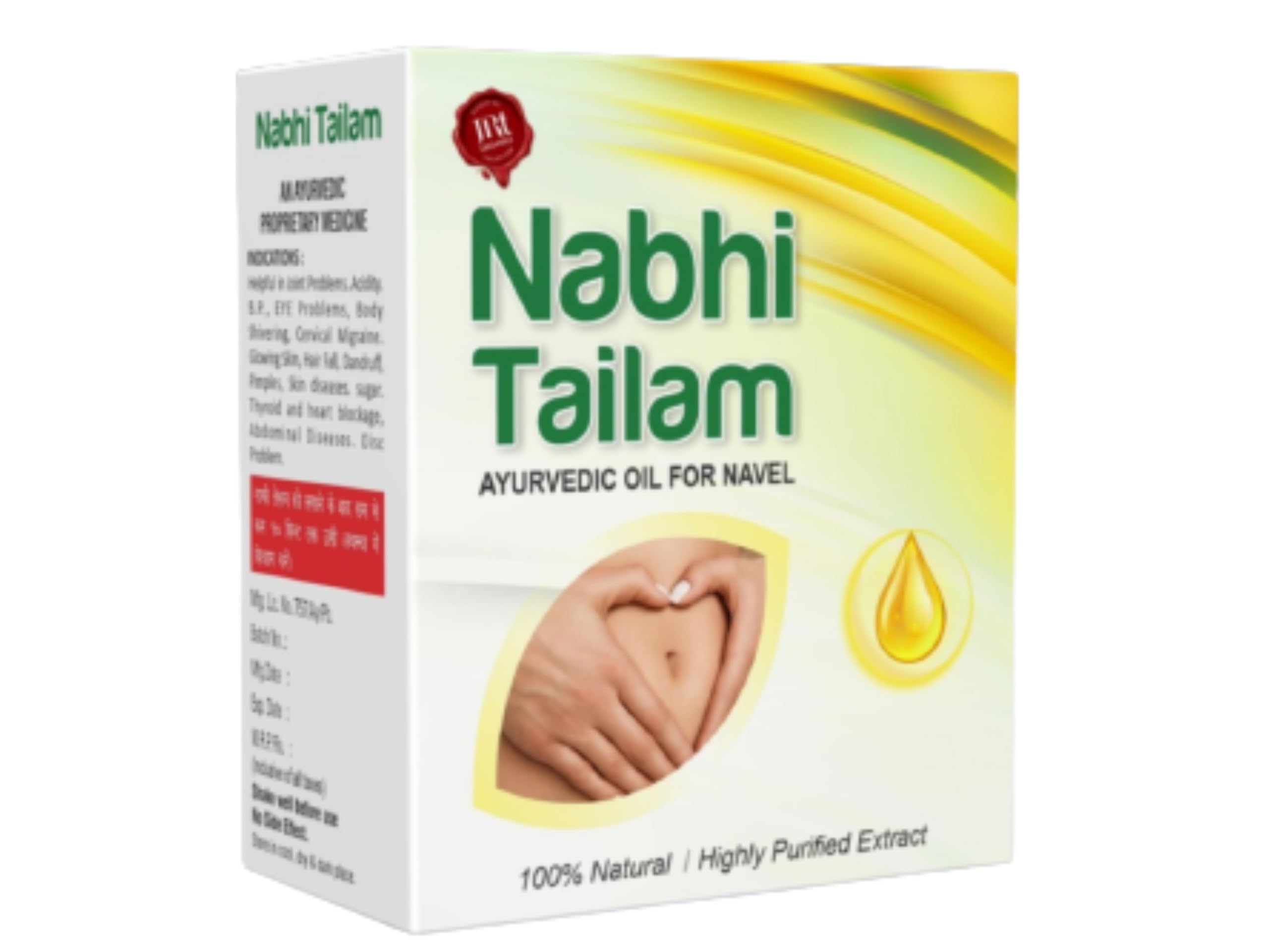 JRT ORGANICS Nabhi Tailam Oil, 30 Ml, Pack Of 1, Nabhi Sutra Belly Button Oil Skin And Hair, Navel Sutra Oil, Nabhi Oil Ayurvedic Health And Beauty, Nabhi Sutra Oil, Belly Button Oil, Navel Oil