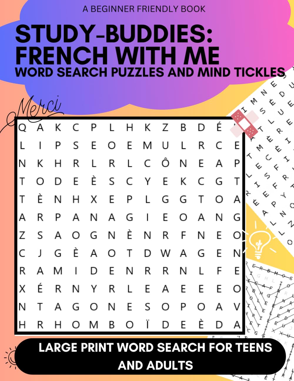 STUDY-BUDDIES: FRENCH WITH ME: LARGE PRINT WORD SEARCH FOR TEENS AND ADULTS