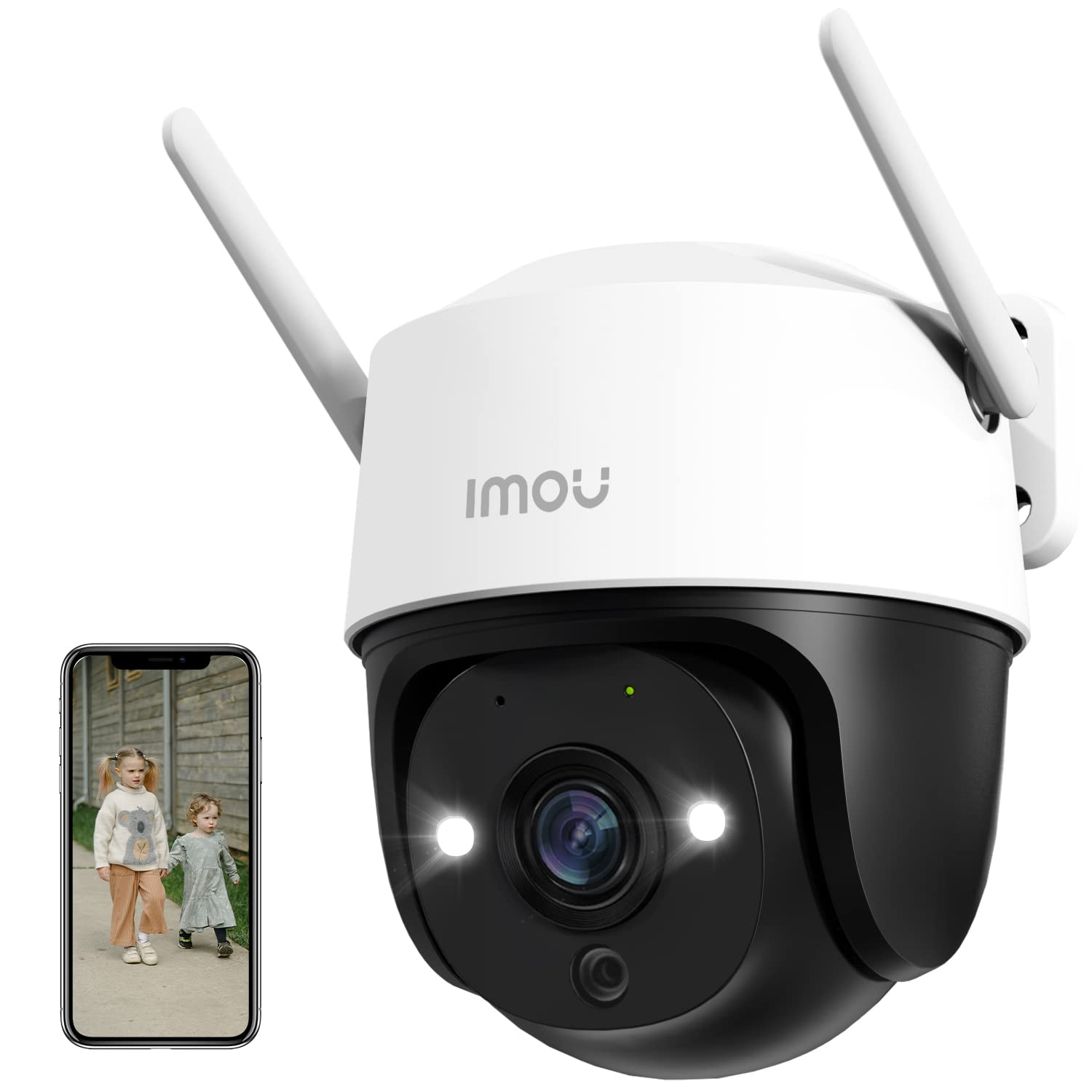 Imou2024 New 3K Security Camera Outdoor with AI Human/Vehicle Detection, 360° PTZ WiFi Home IP CCTV Camera Wireless, 5MP Color Night Vision, Auto Tracking, Siren, 2-way Audio, IP66, Works with Alexa