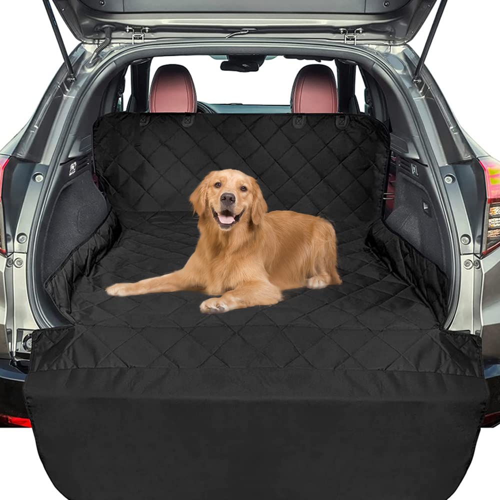 NeoStyle Cargo Liner for Dogs,135 * 200cm Waterproof Non-Slip Pet Cargo Cover Dog Cushion,Car Trunk Cover,Anti-Dirty Quilted Oxford Fabric Trunk Protection Seat Cover for SUV, Car(black(135 * 200cm))