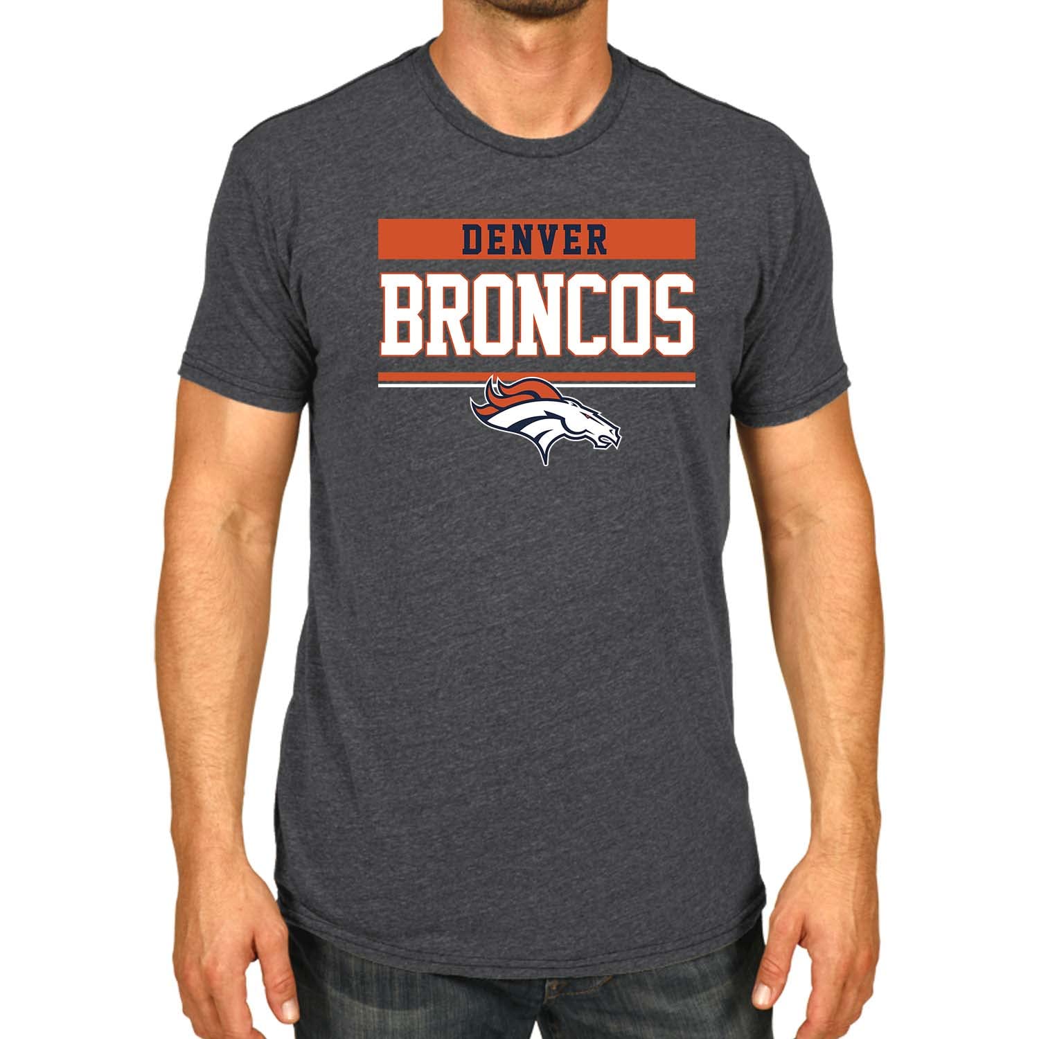 NFL Short Sleeve Charcoal T Shirt, Adult Sports Tee, Team Gear for Men and Women