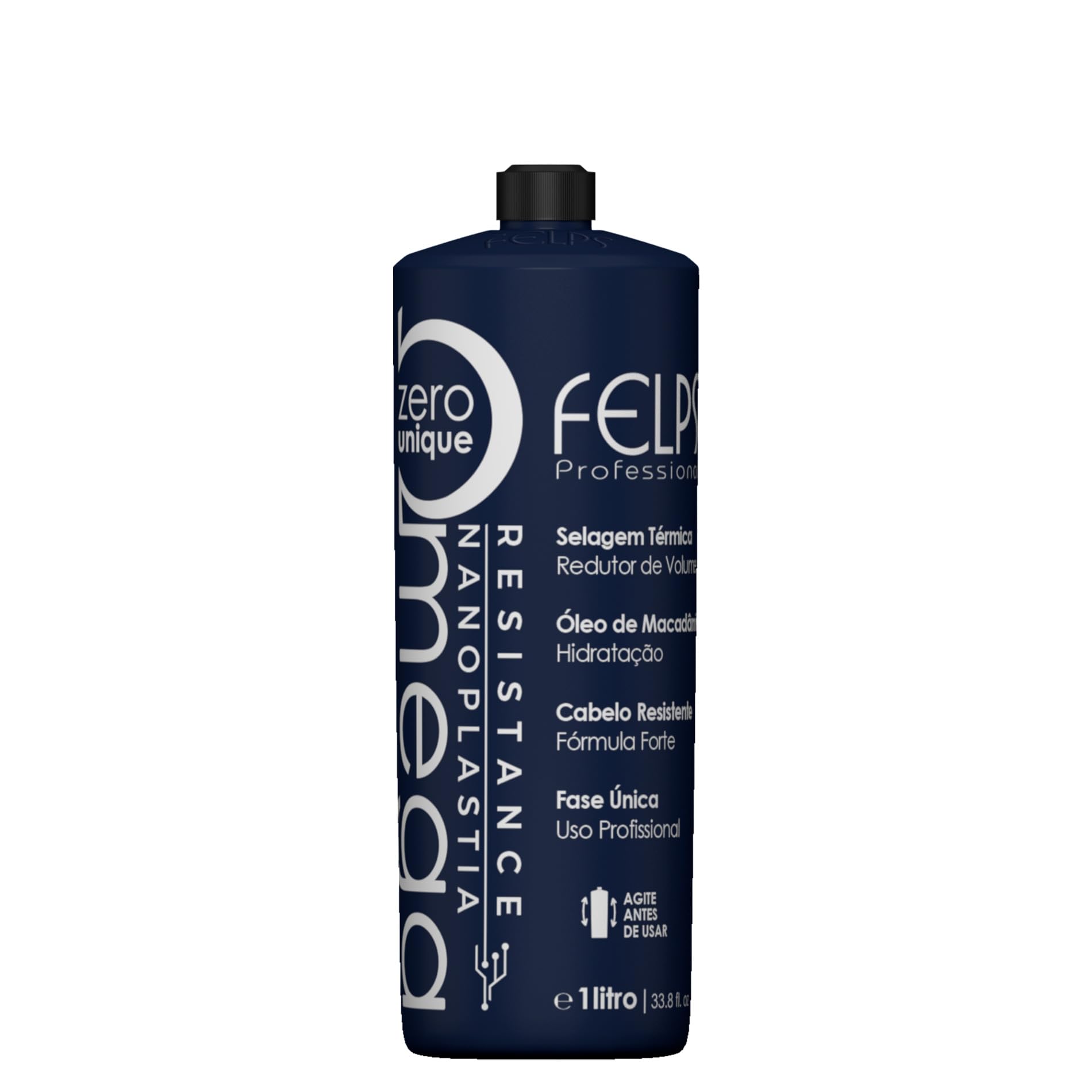 Felps Professional Omega - Thermal Sealing and Zero Unique Nanoplasty - Straightening & Smoothing Hair Treatment - Brazilian Keratin Blowout - Formaldehyde Free 1L/33.81oz