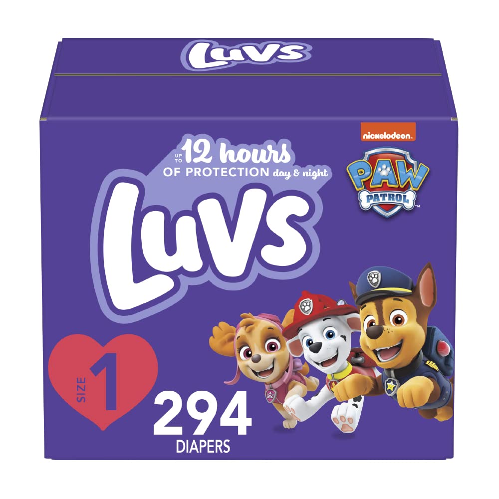 Luvs Platinum Protection Bluey Baby Diapers, Size 1, 294 Count