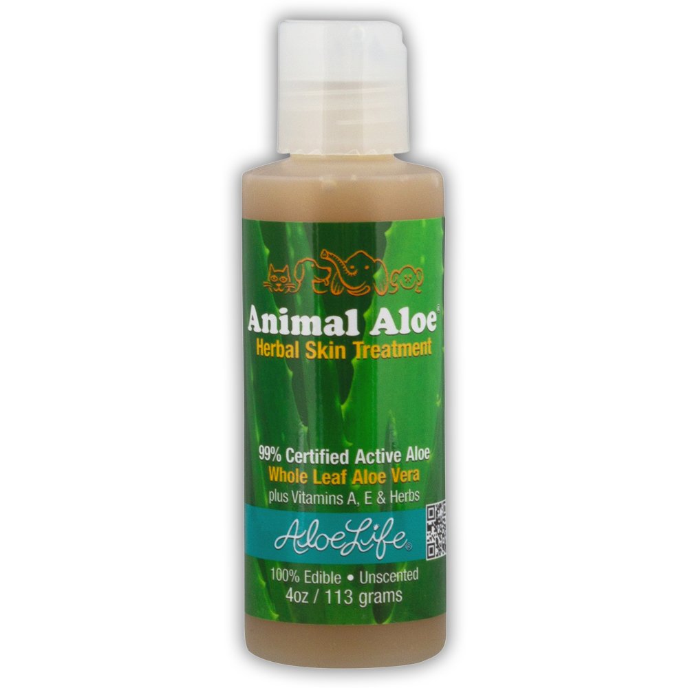 Aloe LifeAnimal Aloe, Pet-Safe Digestive Aid & Skin Treatment Gel, Helps to Soothe Hotspots, Flea Bites & Irritation, Supports Your Pet’s Digestive Health & Overall Wellness, Fragrance-Free (4 oz)