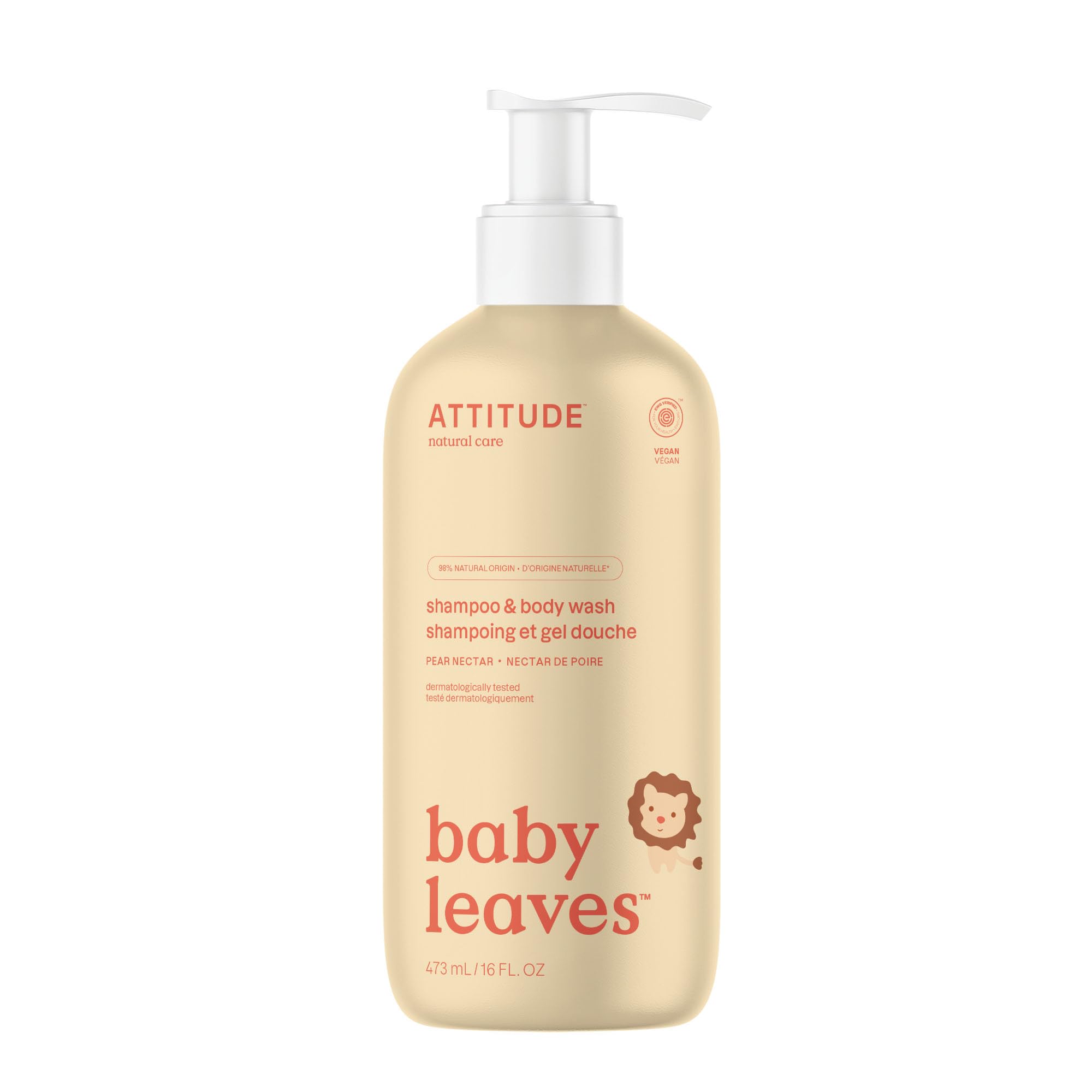 Attitude Baby Leaves 2In1 Natural Shampoo - Pear Nectar - 473 ML