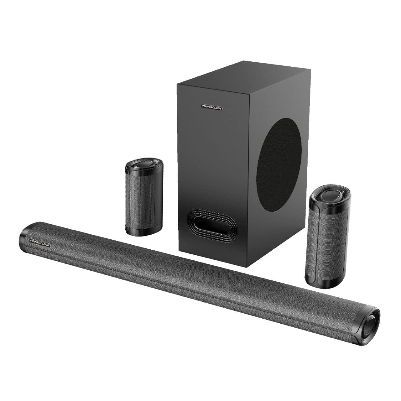 Powerology Wireless Soundbar Speaker Dolby Audio Surround Sound 5.1CH -, 735W Audio Max Power Speaker, 5.1CH Surround Sound Speaker, 6.5in Powerful Woofer Speaker, Bluetooth 5.0