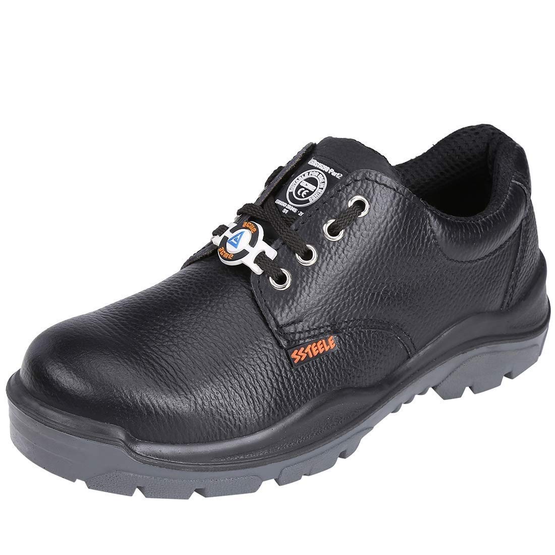 ACME ACME007_41 Men's Storm Leather Safety Shoes (Size - 7 , Black )