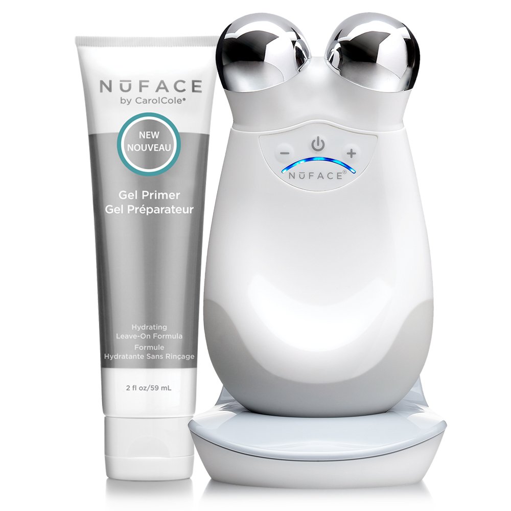 Nuface Trinity Microcurrent Skin Toning Device, Reduce Fine Lines And Wrinkles. Includes 2Oz/59Ml Gel Primer, Multi-Solution