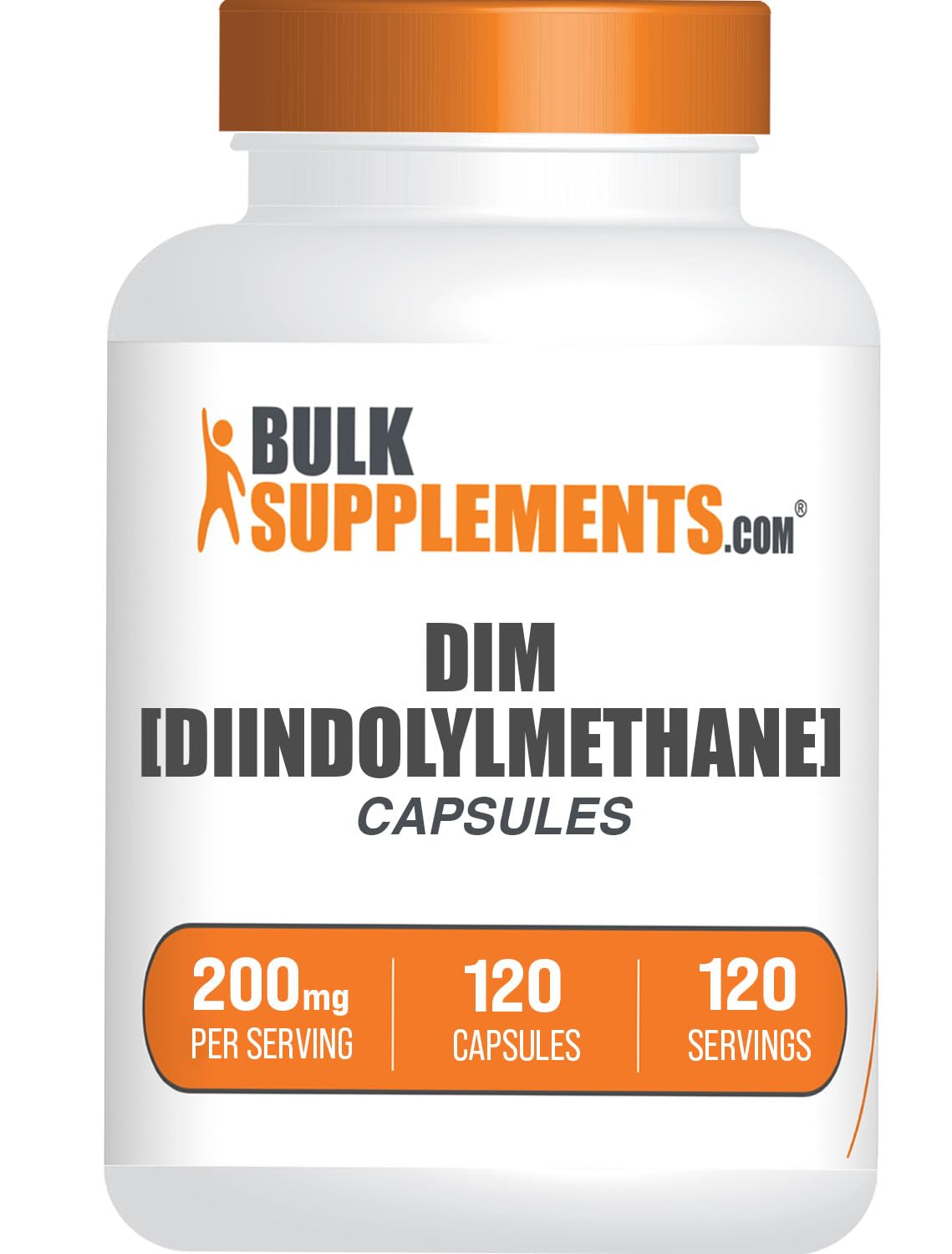 BulkSupplements.com DIM Capsules (Diindolylmethane) - DIM Supplement for Liver Support - Gluten Free, Soy Free Capsules - 200mg per Serving - 4-Month Supply (120 Capsules)