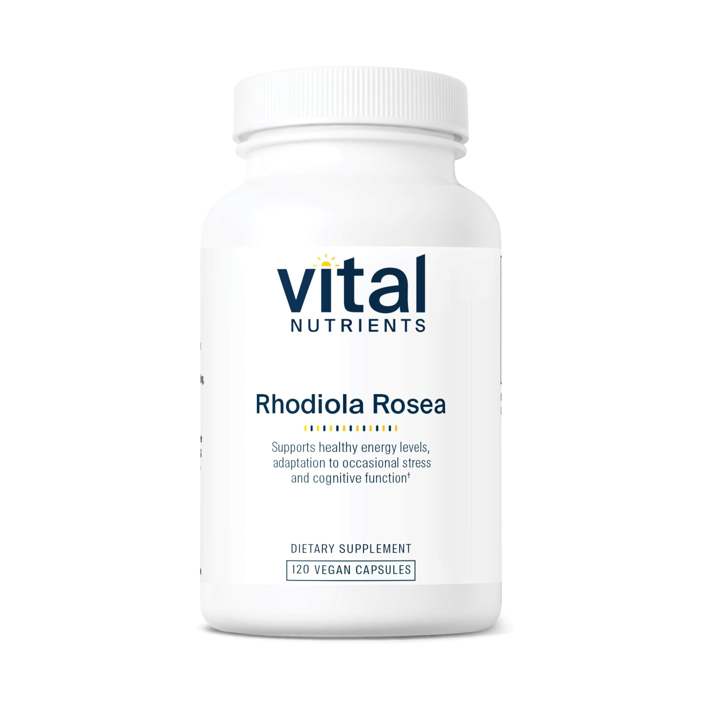 Vital Nutrients Rhodiola Rosea | Rhodiola Supplement for Healthy Energy, Memory, and Stress Support | Gluten, Dairy, Soy Free | Non-GMO | 120 Capsules